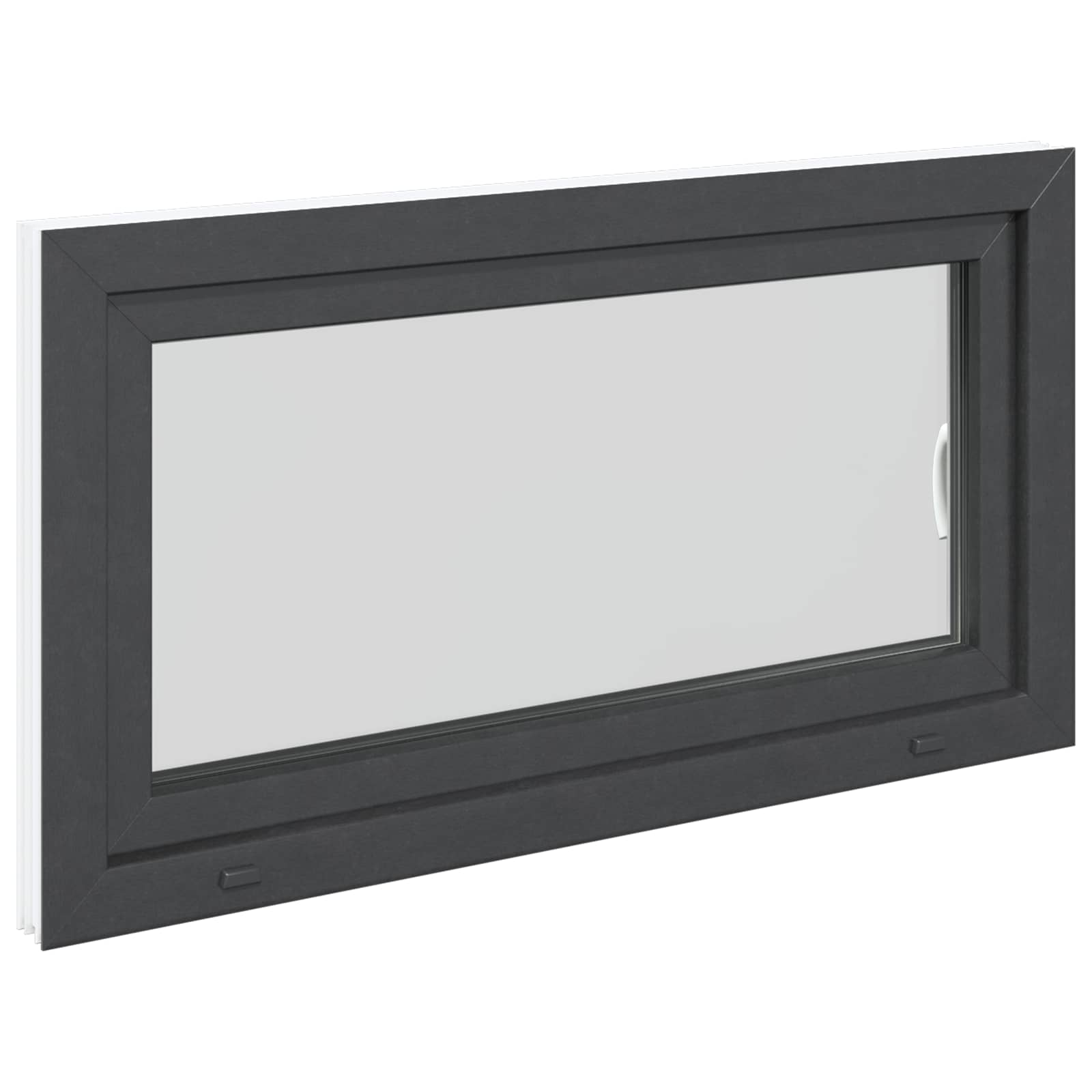 Pinceablak risor antracit 110 x 50 cm pvc és üveg
