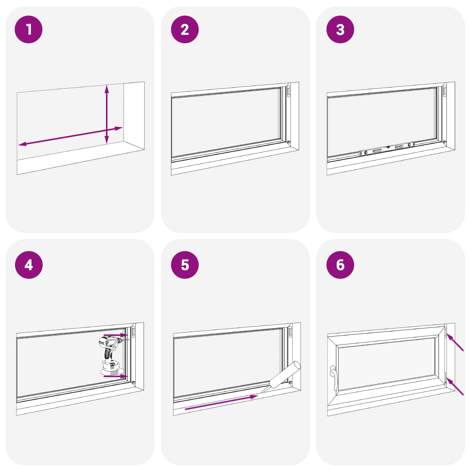 Pinceablak risor antracit 110 x 50 cm pvc és üveg