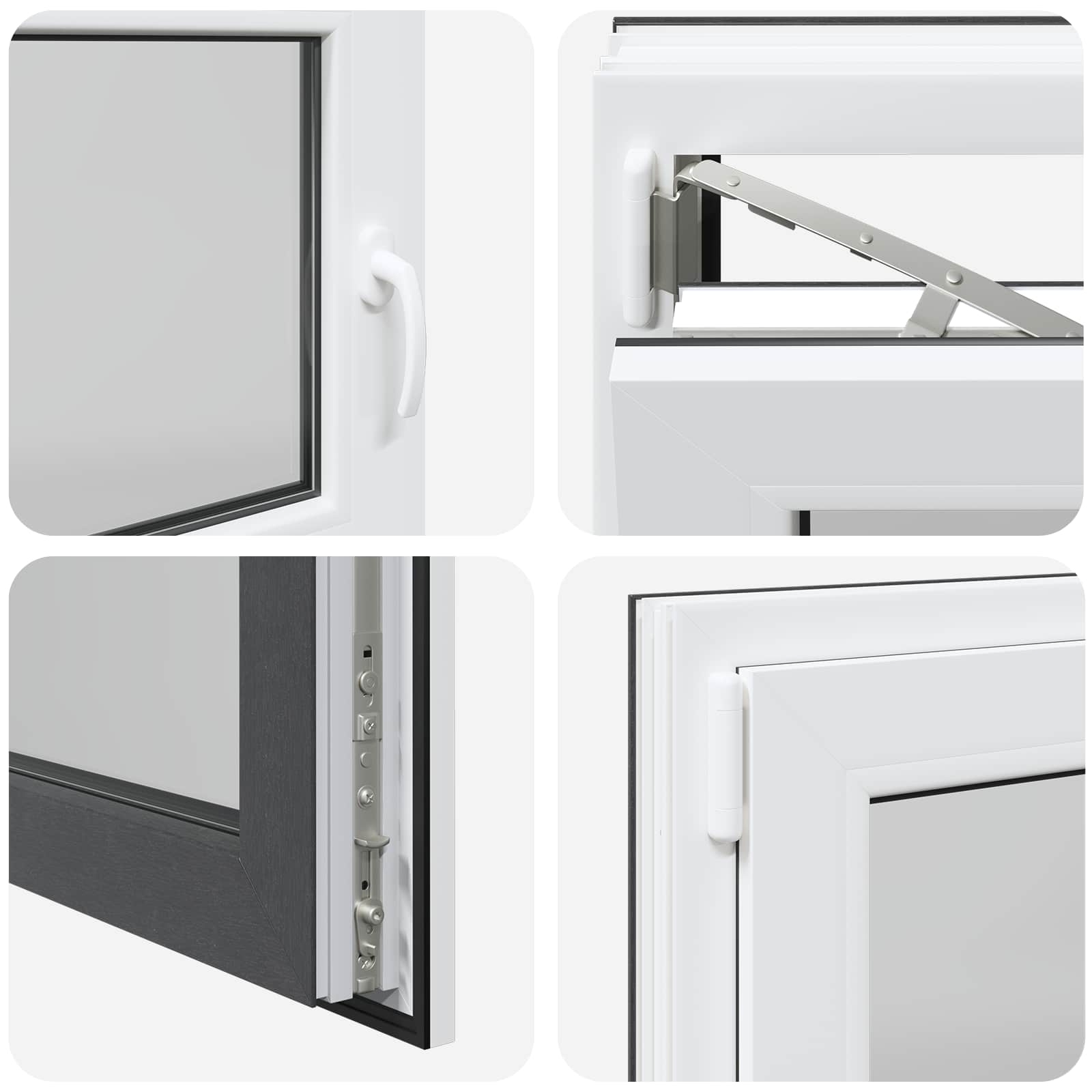 Pinceablak risor antracit 110 x 50 cm pvc és üveg