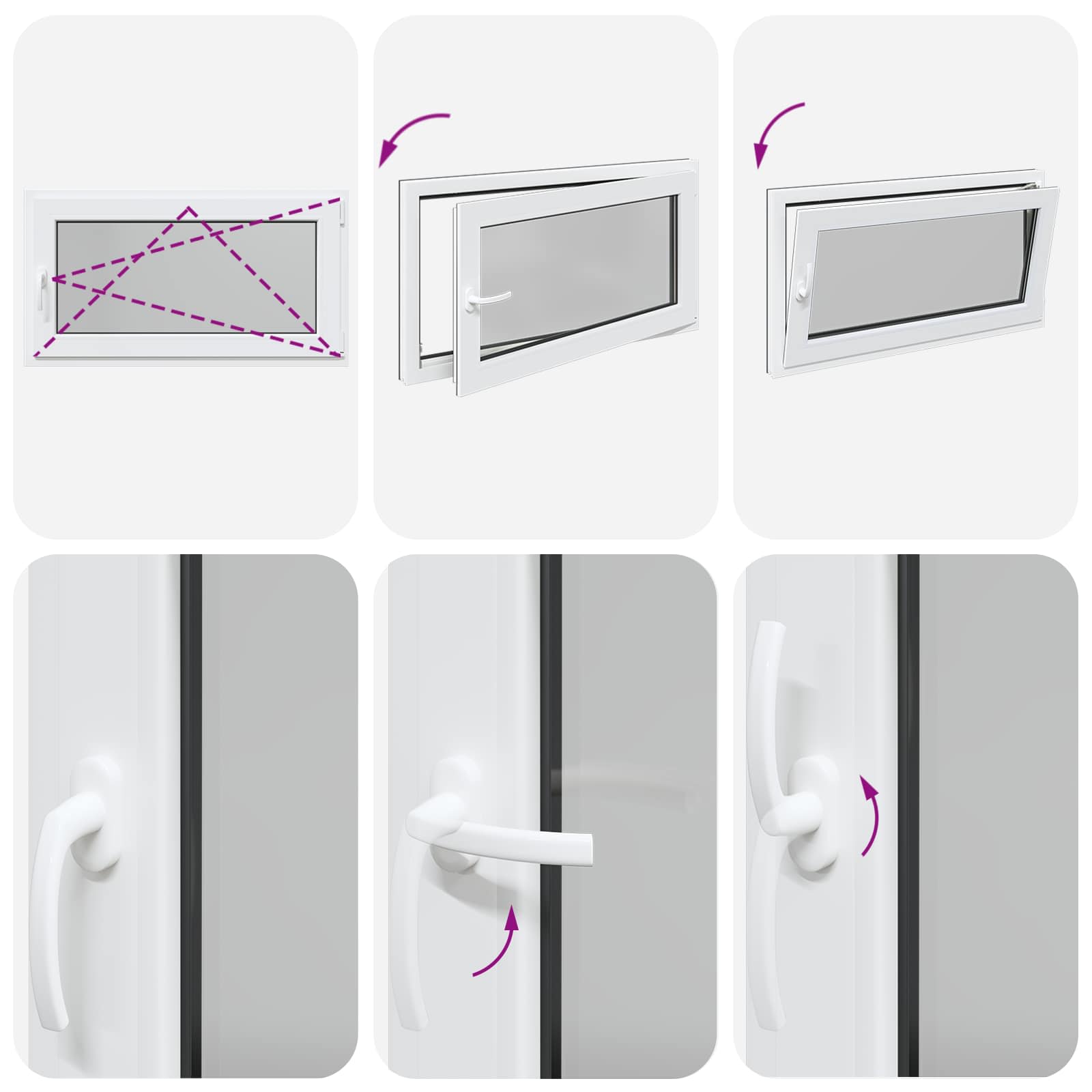 Pinceablak risor antracit 110 x 70 cm pvc és üveg