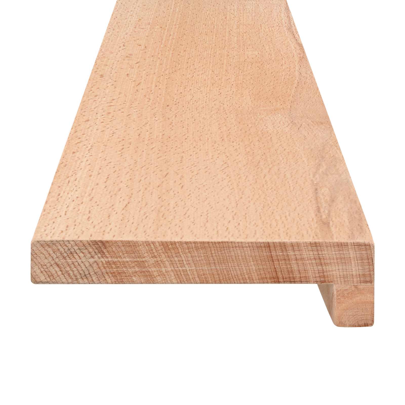 Ablakpárkányok 2 db természetes 110 x 25 x 2 cm tömör bükkfa