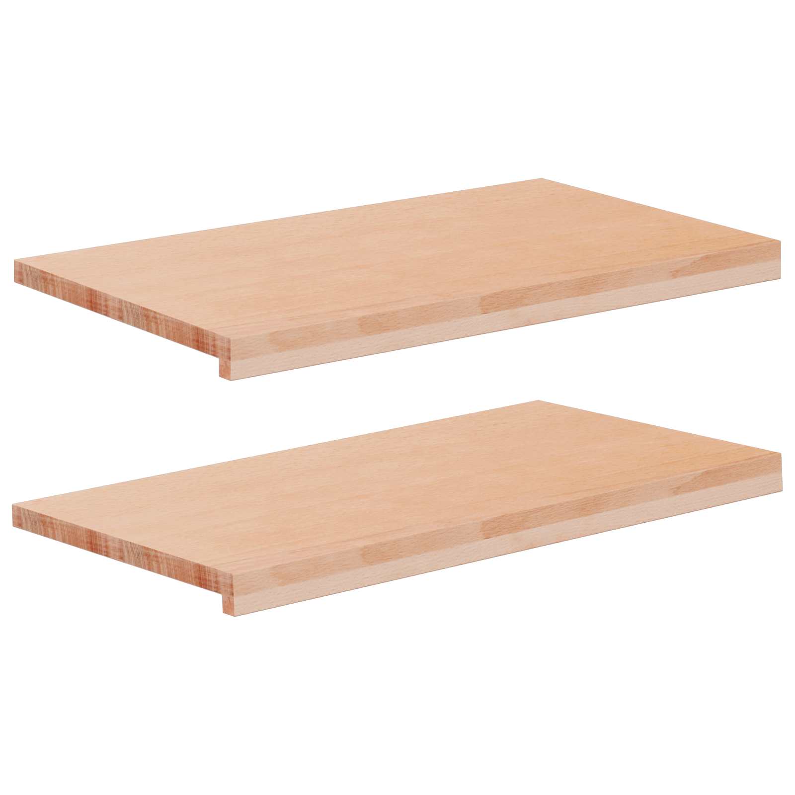 Ablakpárkányok 2 db természetes 70 x 40 x 2 cm tömör bükkfa