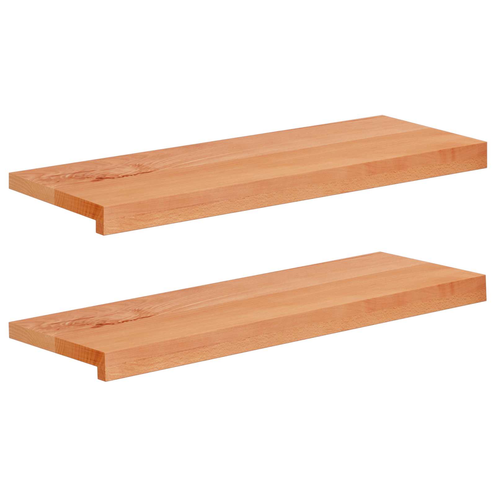 Ablakpárkányok 2 db lakkozott 70 x 25 x 2 cm tömör bükkfa