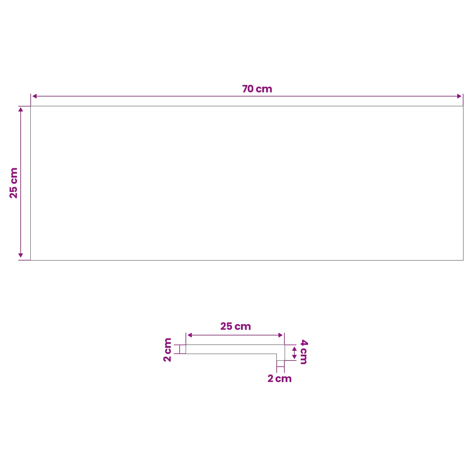 Ablakpárkányok 2 db lakkozott 70 x 25 x 2 cm tömör bükkfa