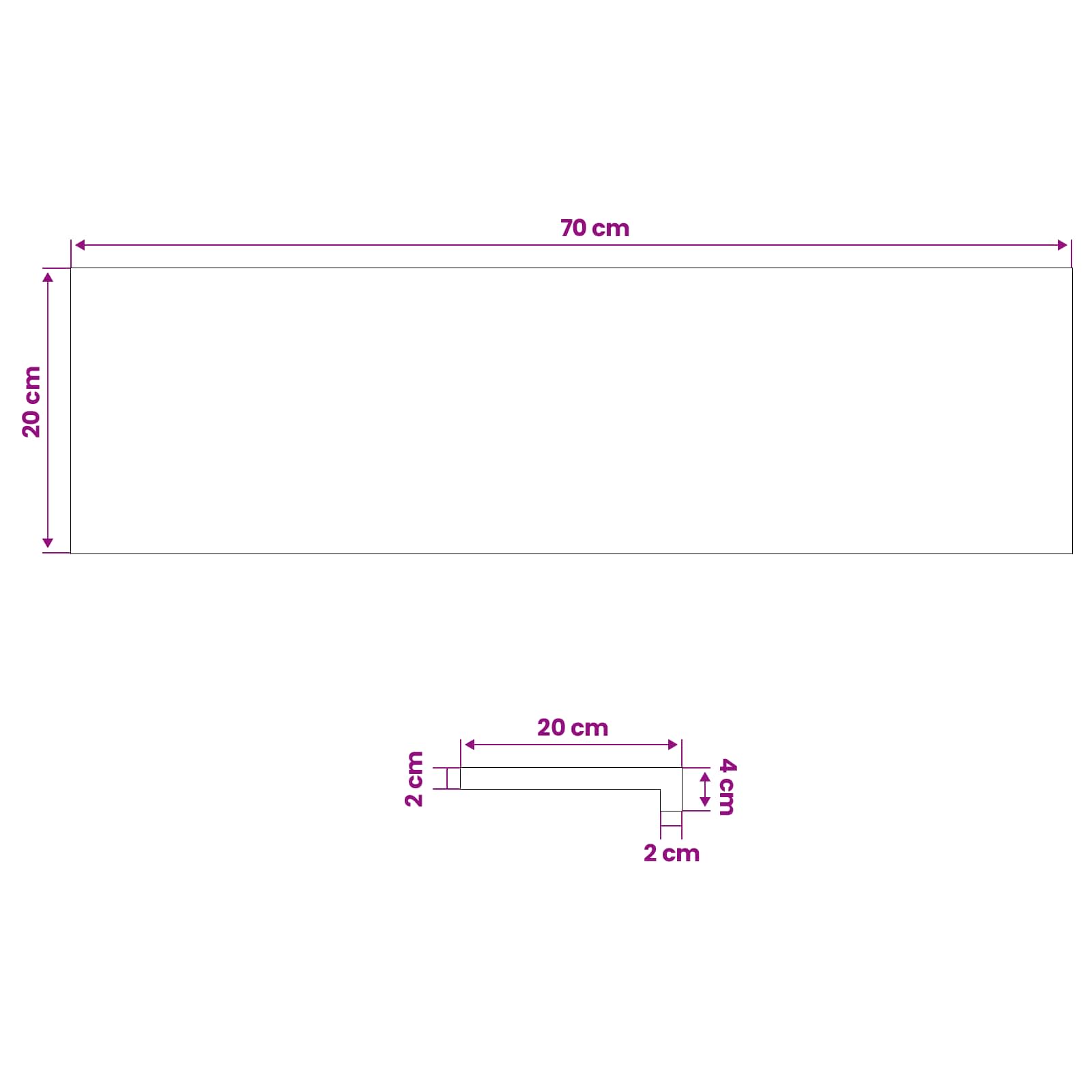 Ablakpárkányok 2 db barna 70 x 20 x 2 cm tömör bükkfa