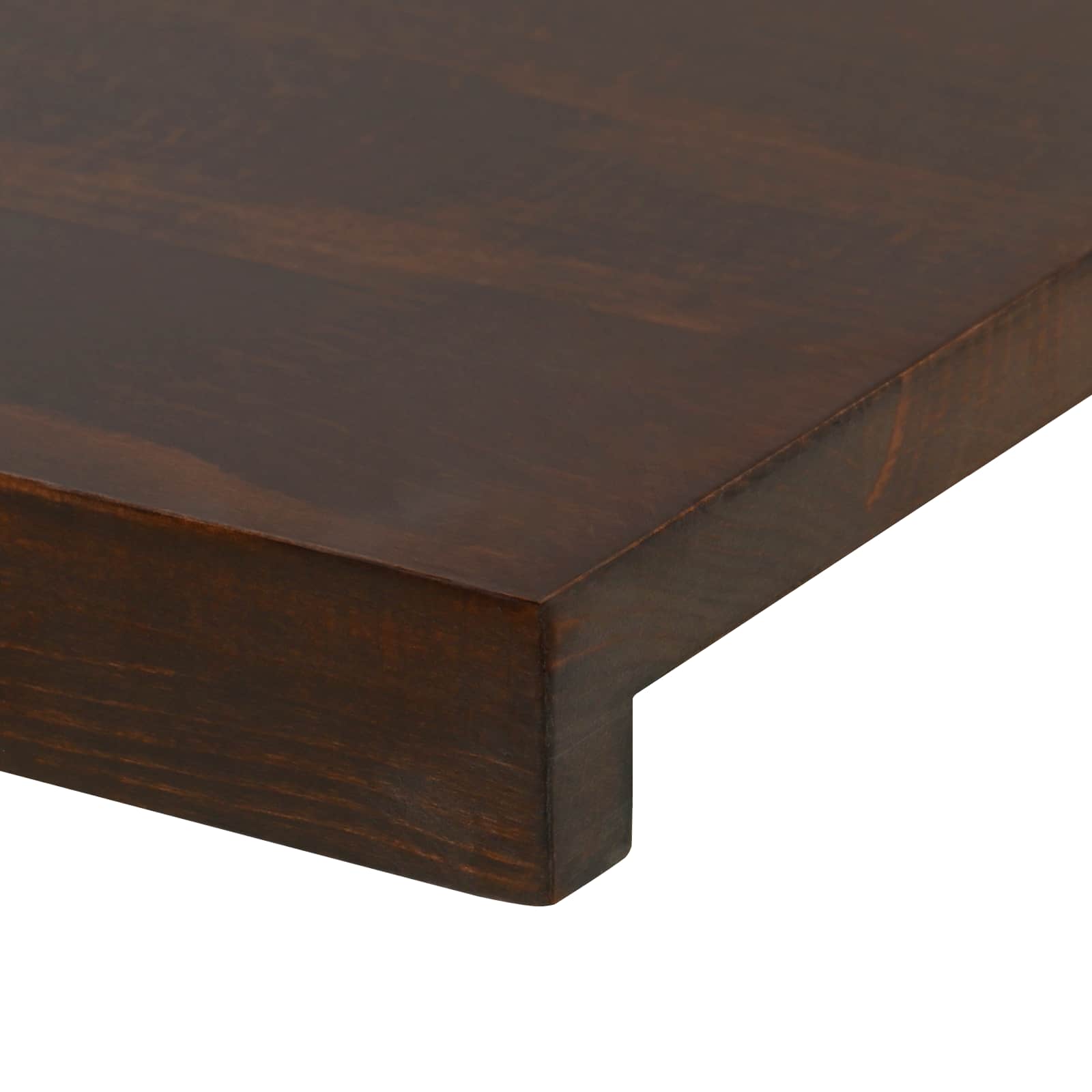 Ablakpárkányok 2 db sötét barna 90 x 15 x 2 cm tömör bükkfa