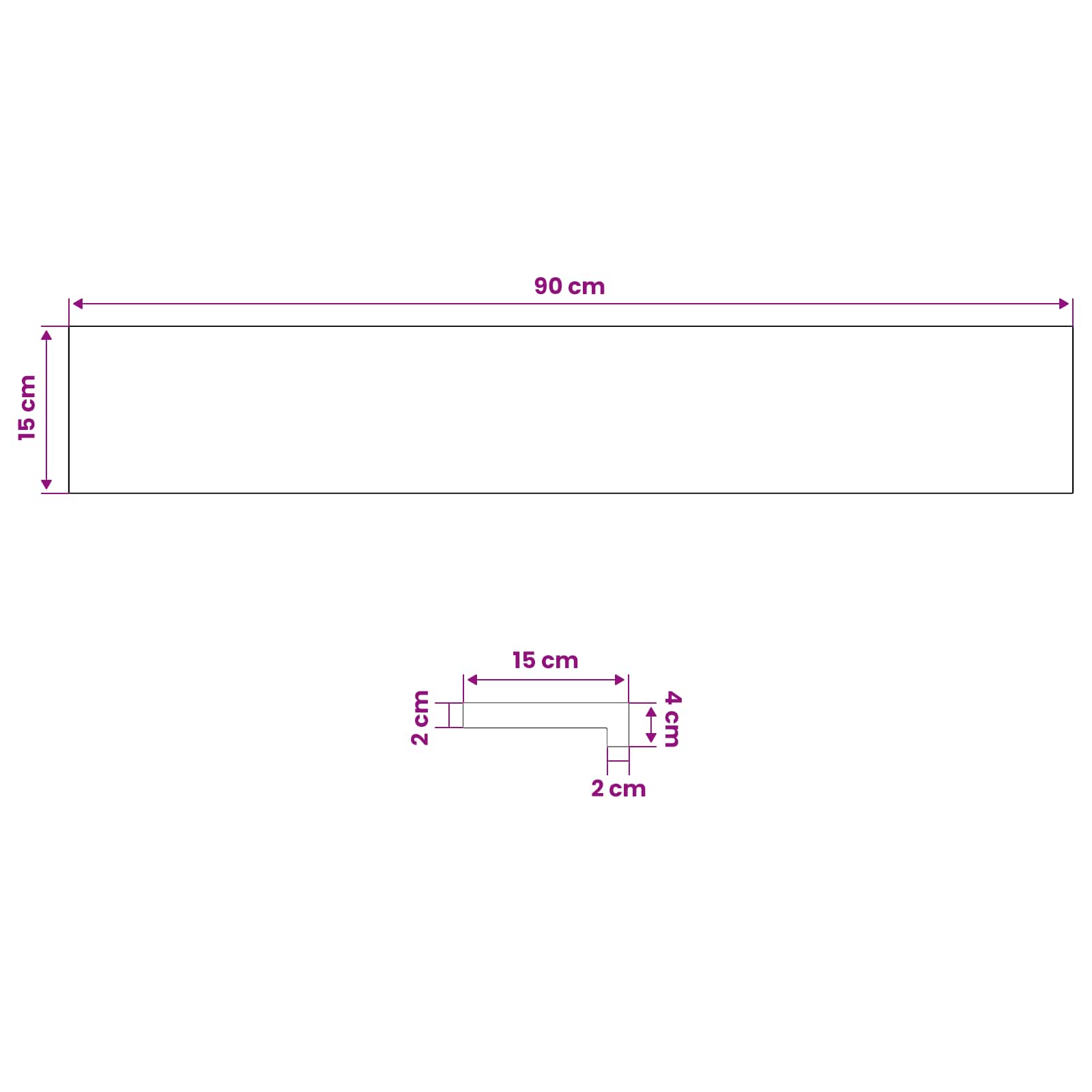 Ablakpárkányok 2 db sötét barna 90 x 15 x 2 cm tömör bükkfa