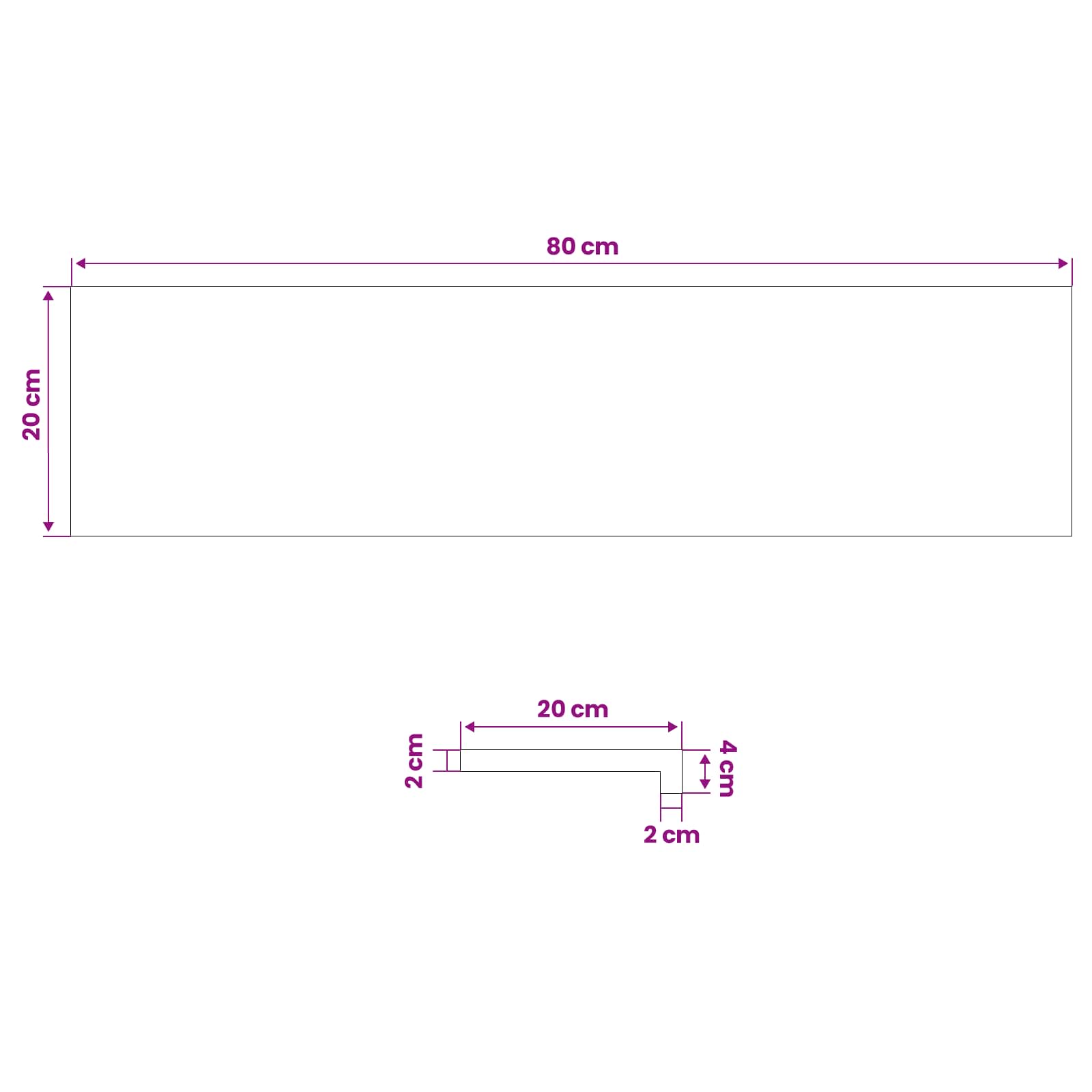 Ablakpárkányok 2 db sötét barna 80x 20 x 2 cm tömör bükkfa