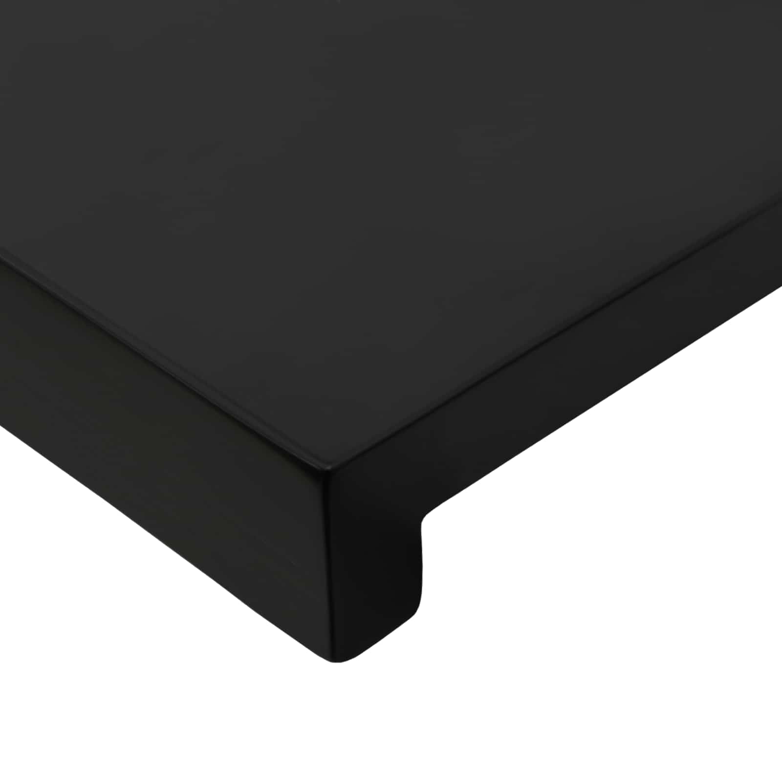 Ablakpárkányok 2 db fekete 100 x 15 x 2 cm tömör bükkfa