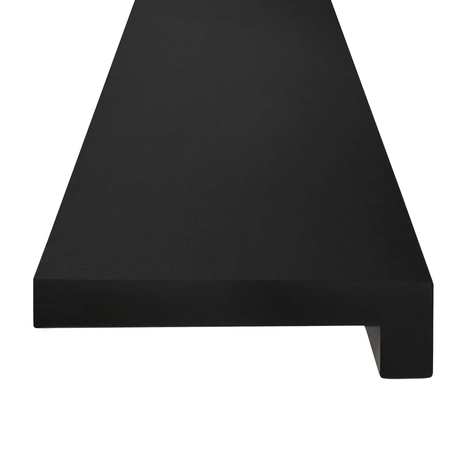 Ablakpárkányok 2 db fekete 100 x 15 x 2 cm tömör bükkfa