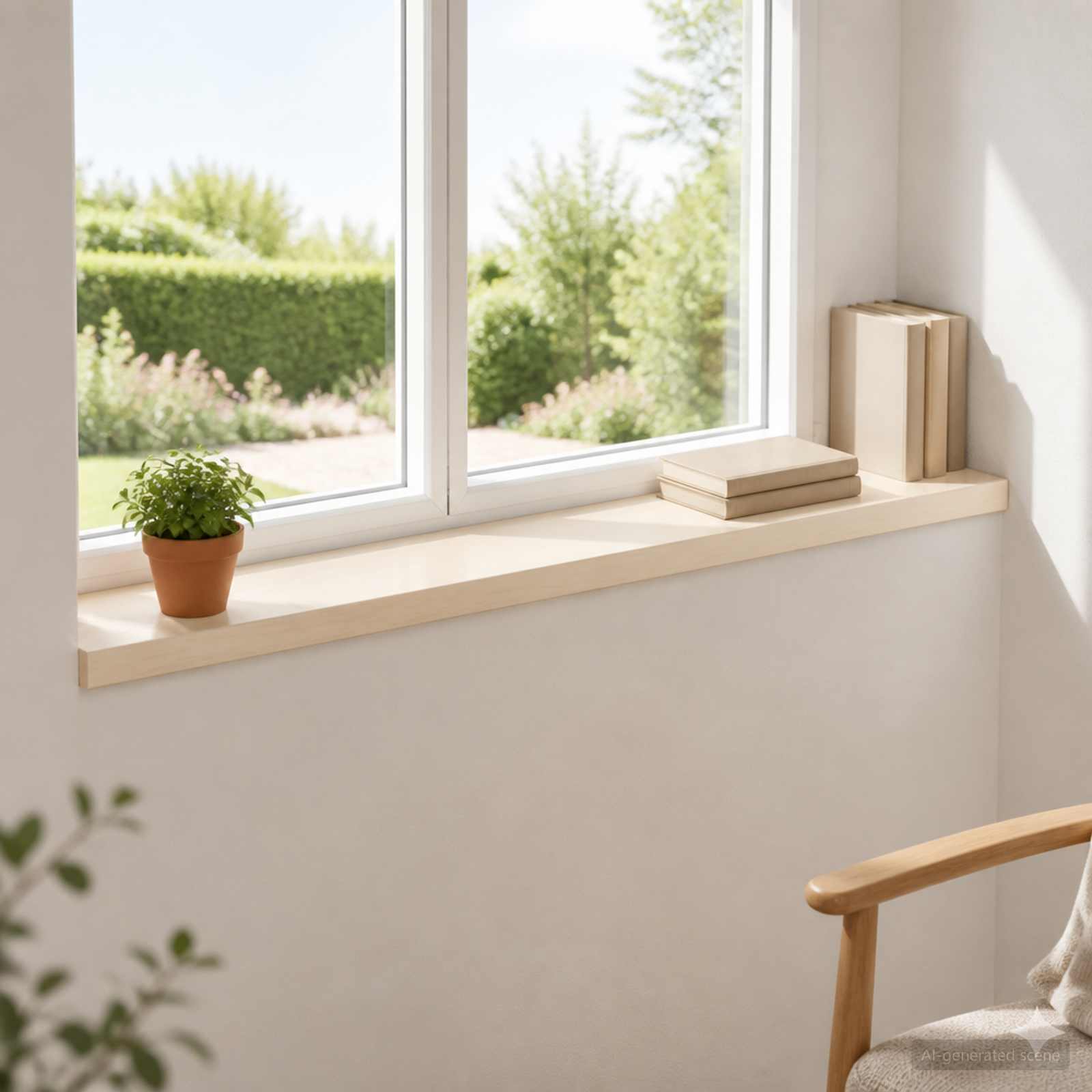 Ablakpárkányok 2 db fehér 70 x 20 x 2 cm tömör tölgyfa