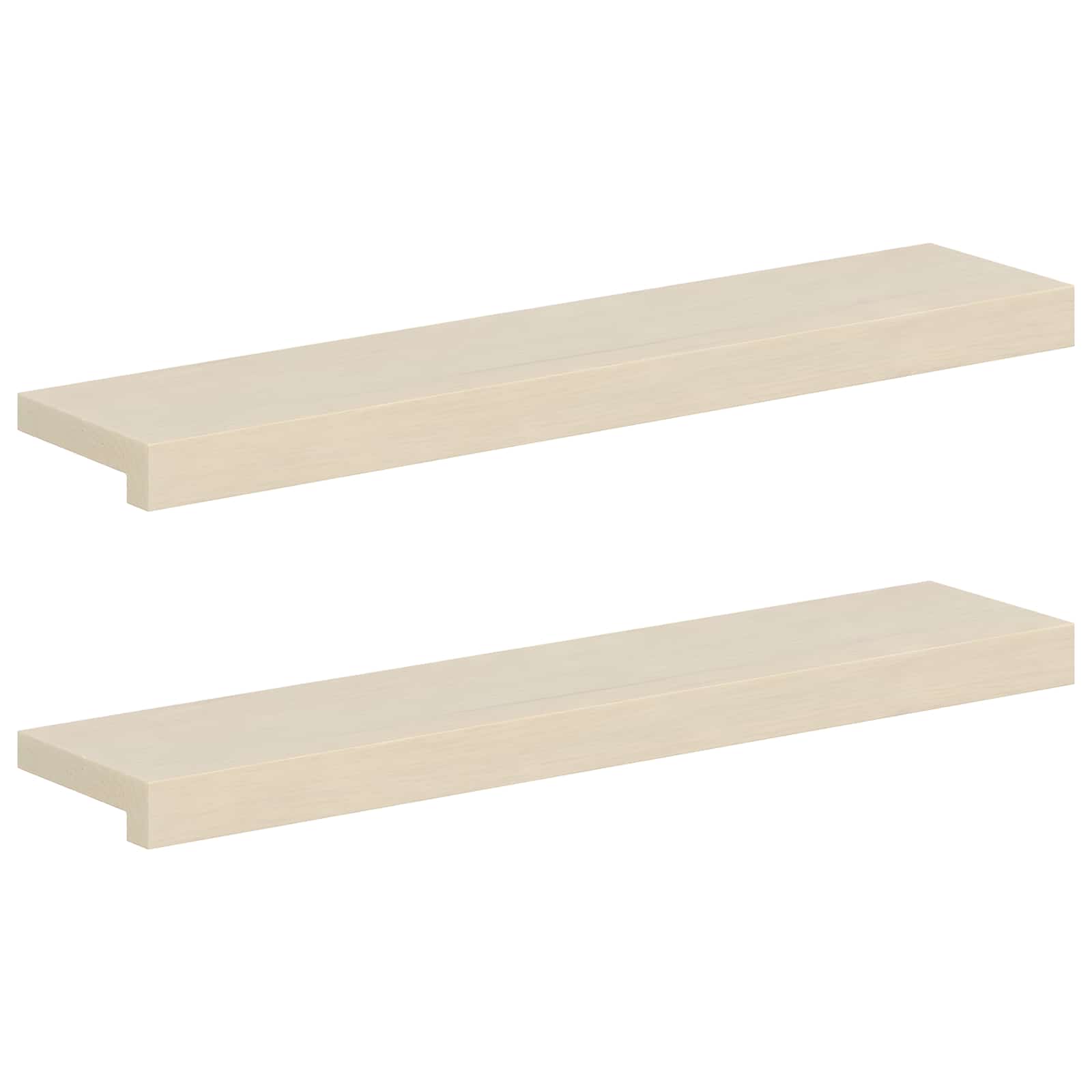 Ablakpárkányok 2 db fehér 80 x 20 x 2 cm tömör tölgyfa
