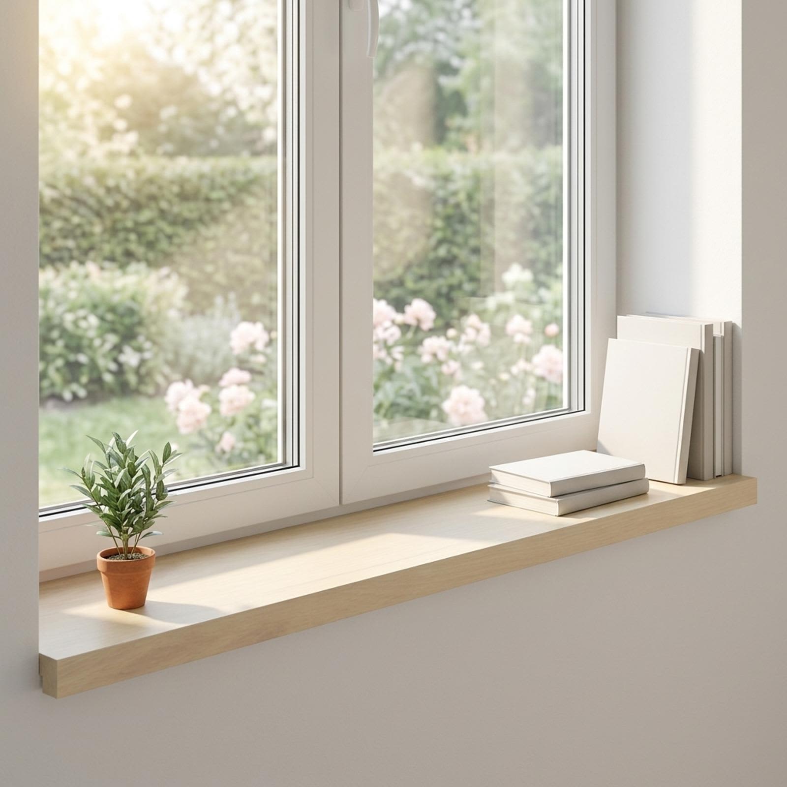 Ablakpárkányok 2 db fehér 70 x 30 x 2 cm tömör tölgyfa