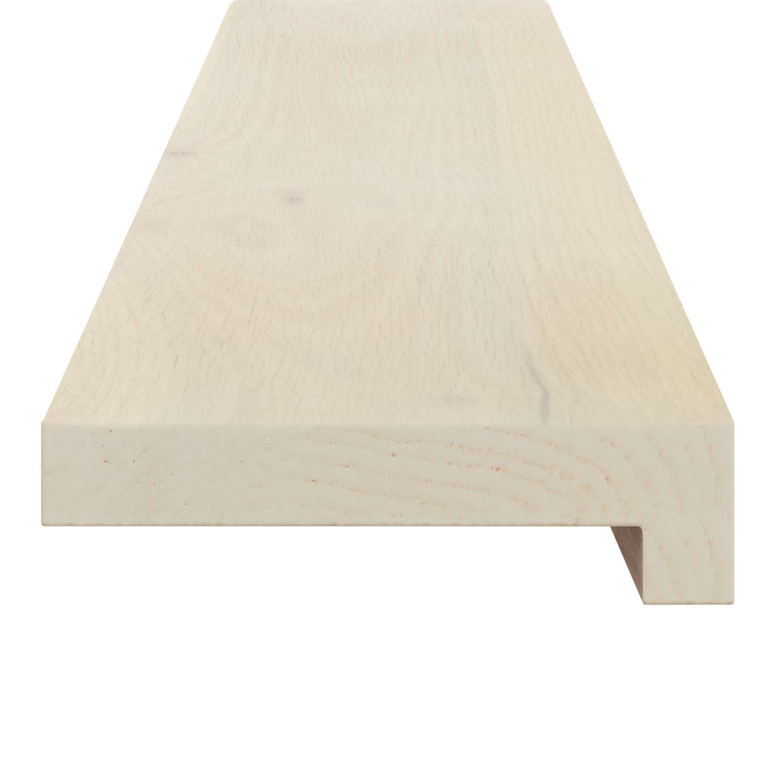 Ablakpárkányok 2 db fehér 120 x 40 x 2 cm tömör tölgyfa