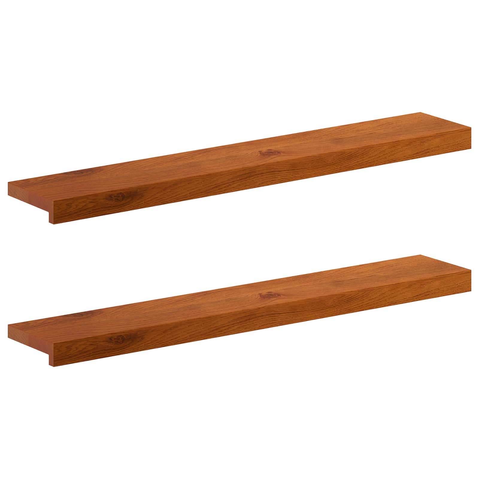 Ablakpárkányok 2 db barna 100 x 20 x 2 cm tömör tölgyfa