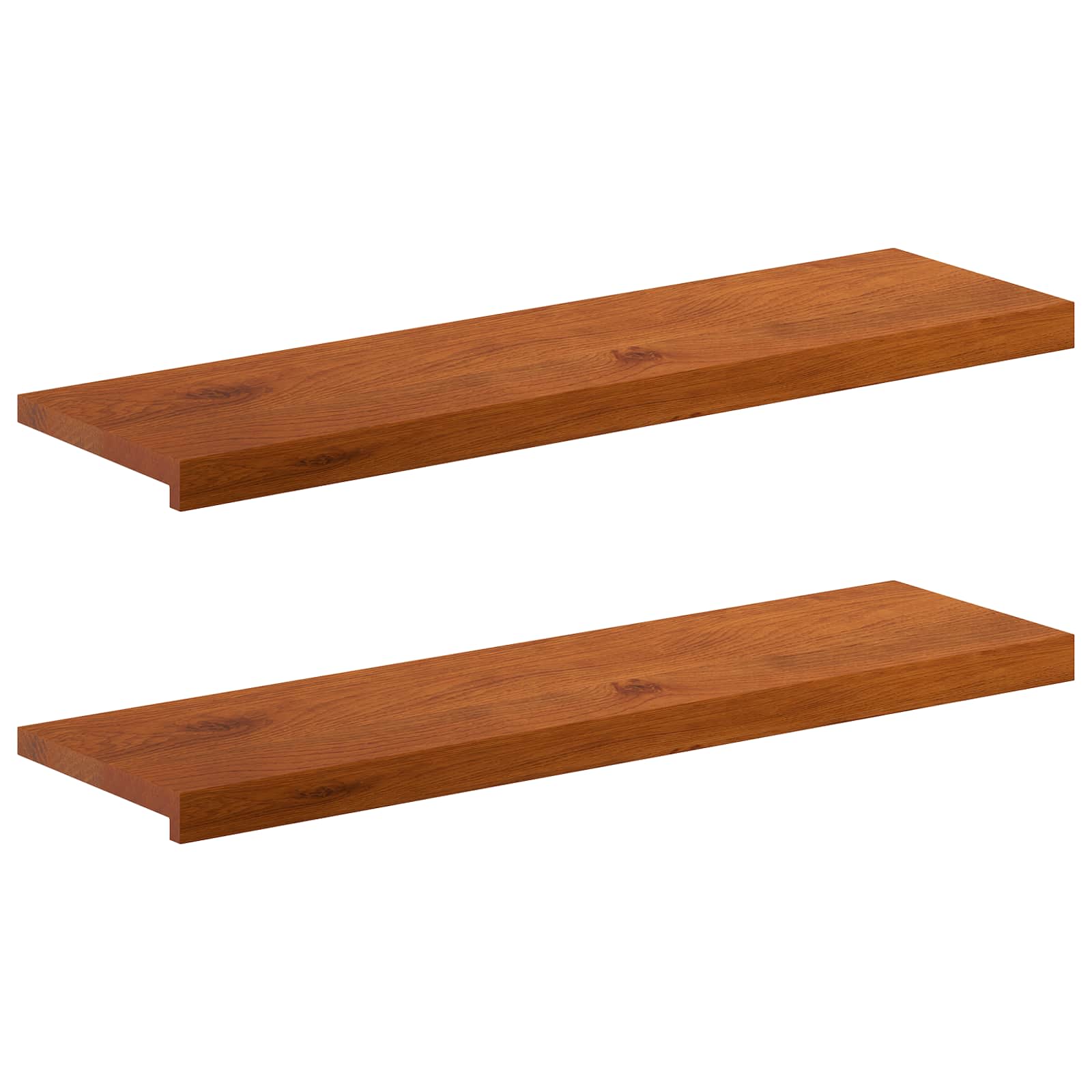 Ablakpárkányok 2 db barna 100 x 25 x 2 cm tömör tölgyfa