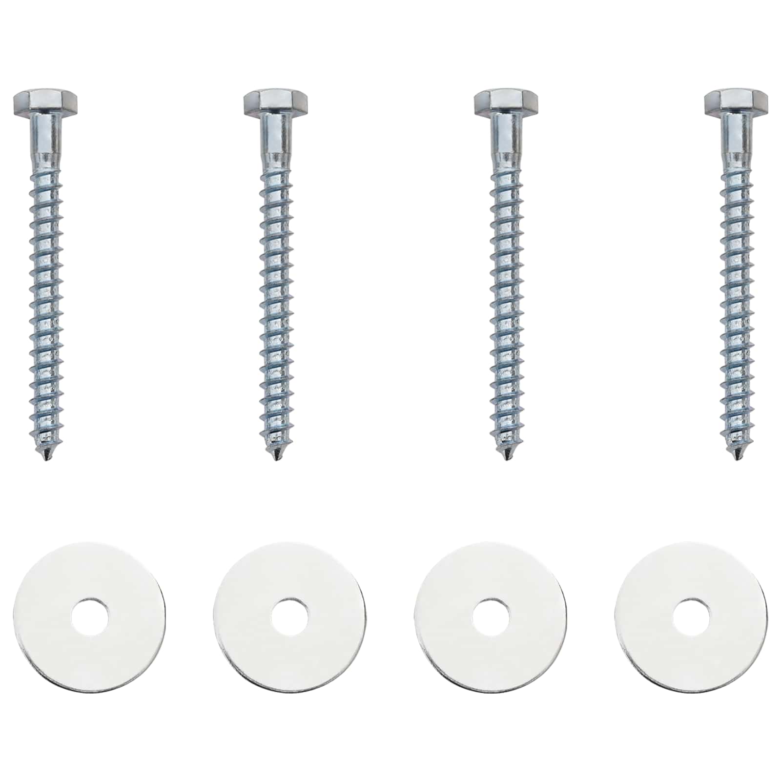 Földi horgony 4 pcs ezüst ø10 x 40 cm galvanizált fém