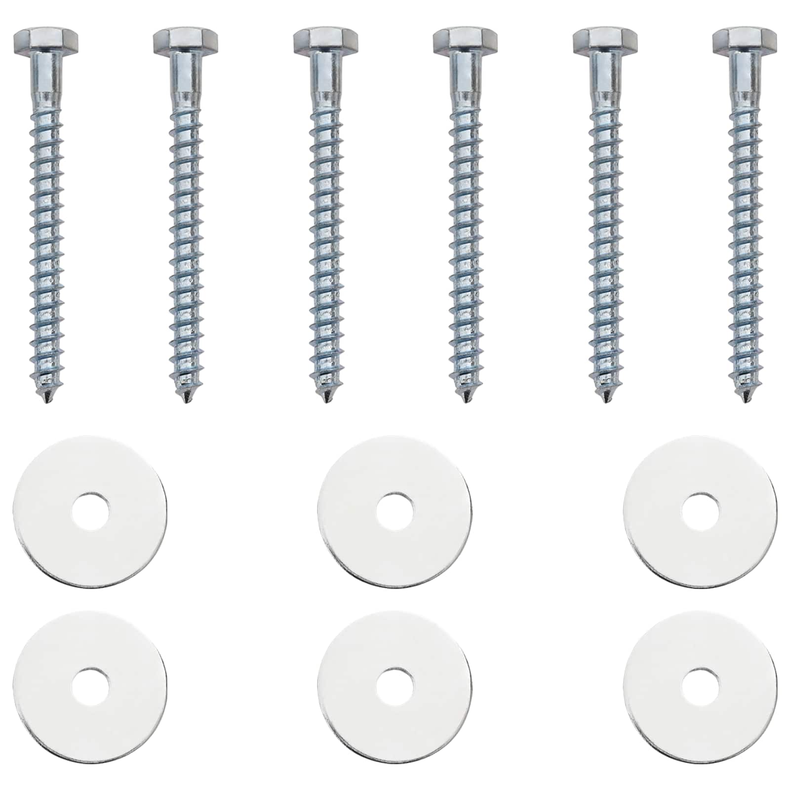 Földi horgony 6 pcs ezüst ø10 x 40 cm galvanizált fém