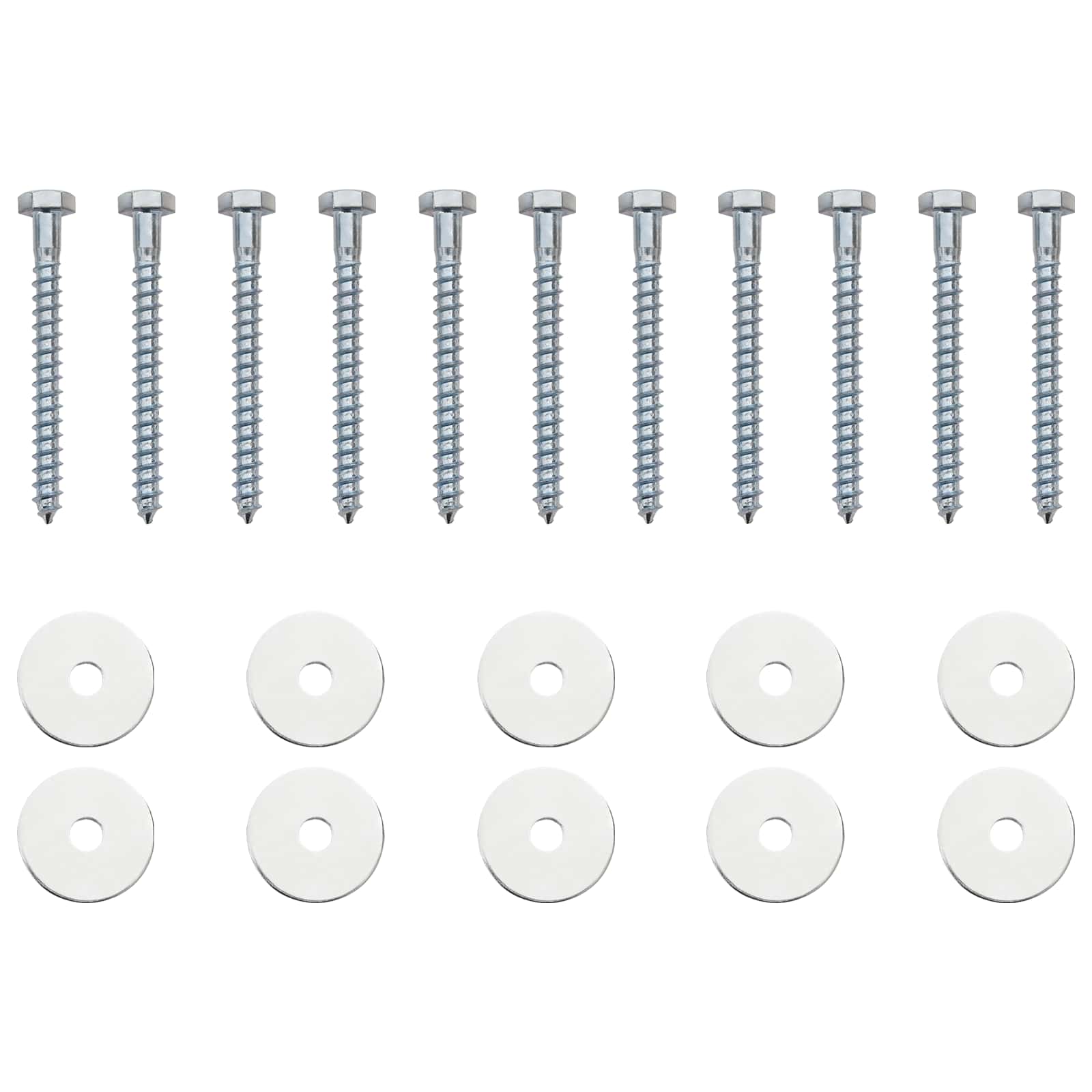 Földi horgony 10 pcs ezüst ø10 x 50 cm galvanizált fém