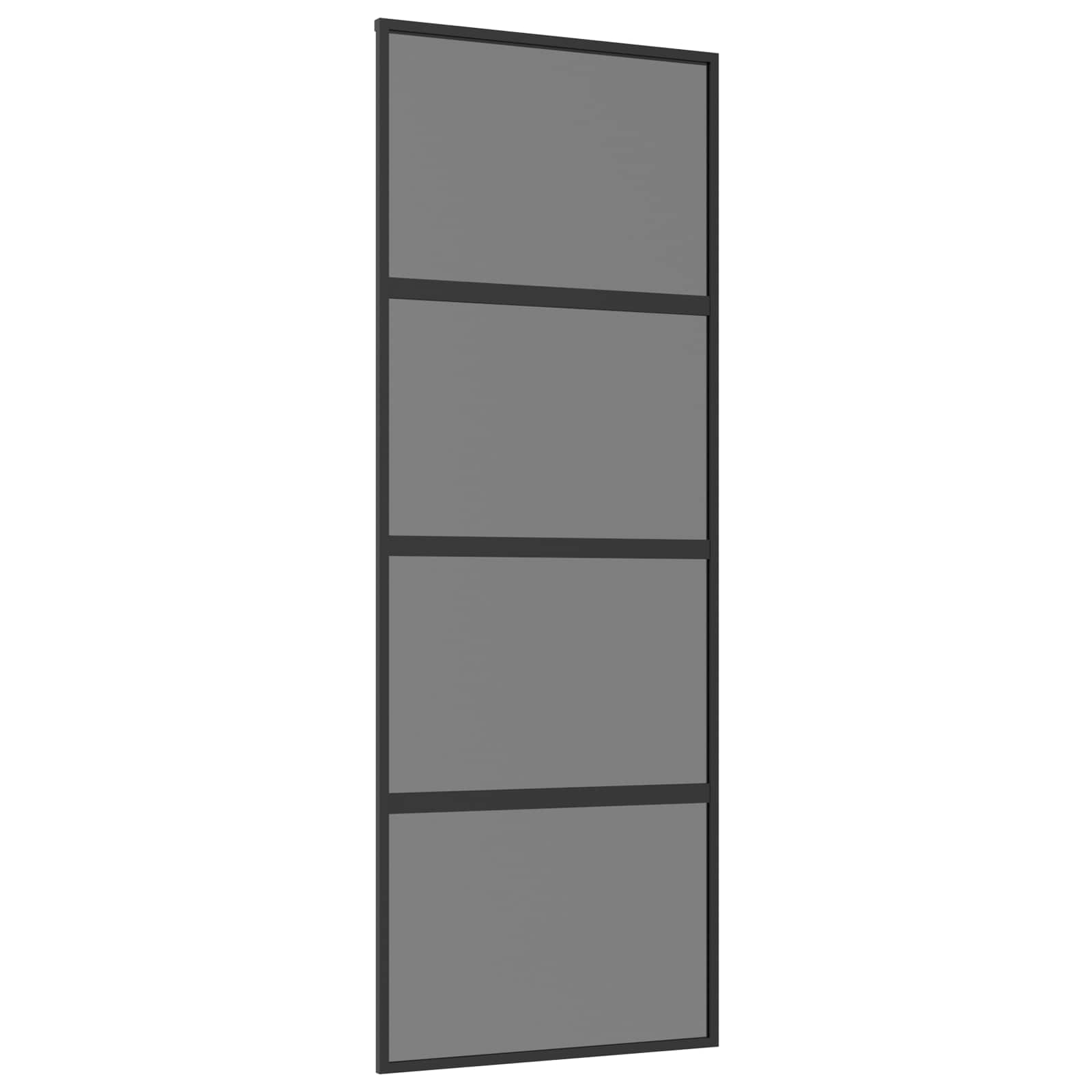 Csúszó ajtó 76 x 205 cm edzett üveg és alumínium