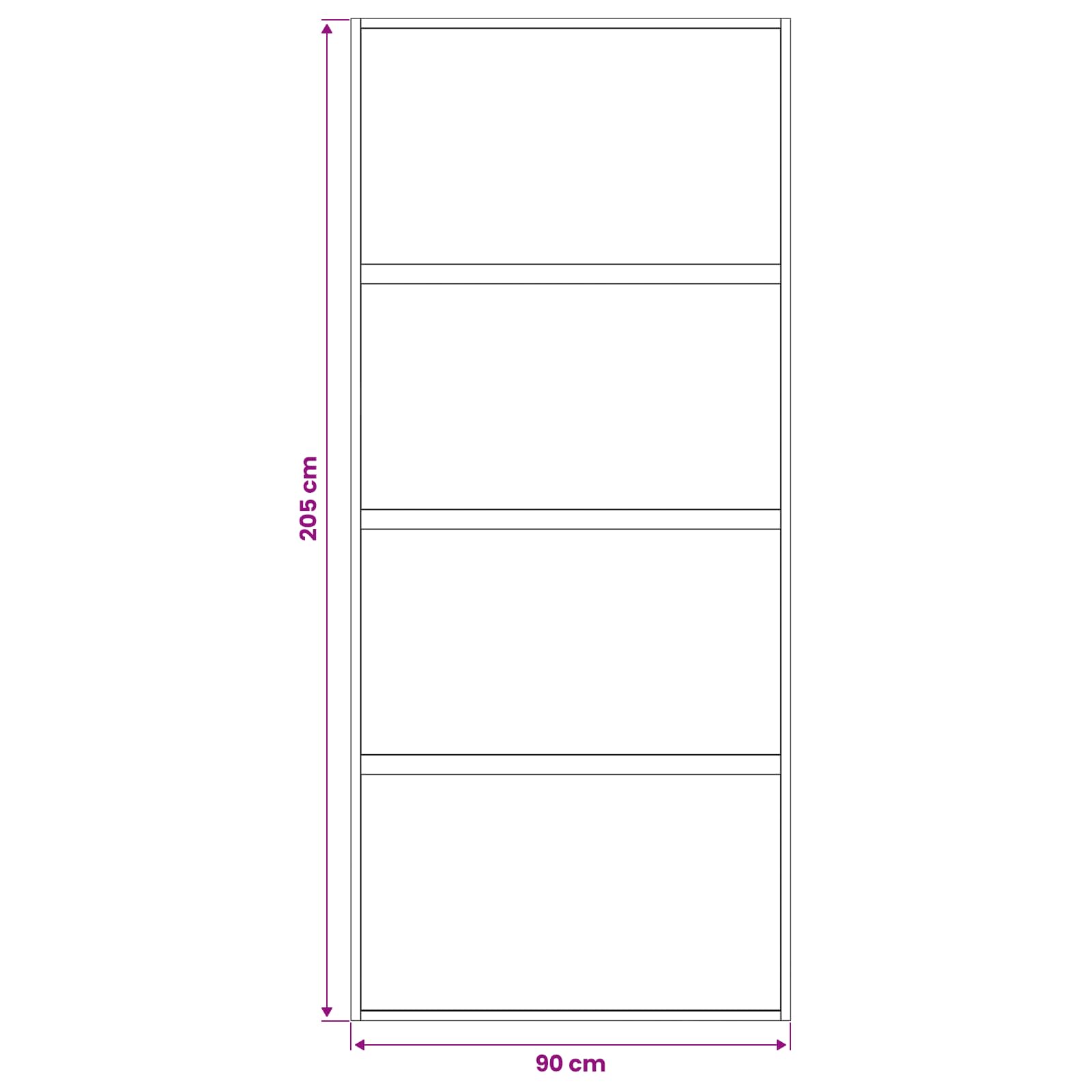 Csúszó ajtó 90 x 205 cm edzett üveg és alumínium