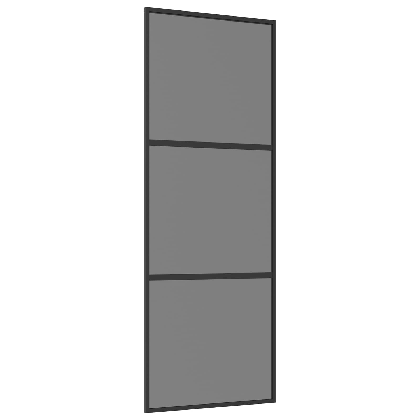 Csúszó ajtó 76 x 205 cm edzett üveg és alumínium