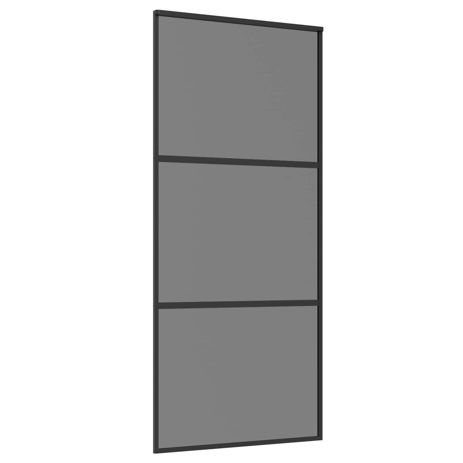 Csúszó ajtó 90 x 205 cm edzett üveg és alumínium