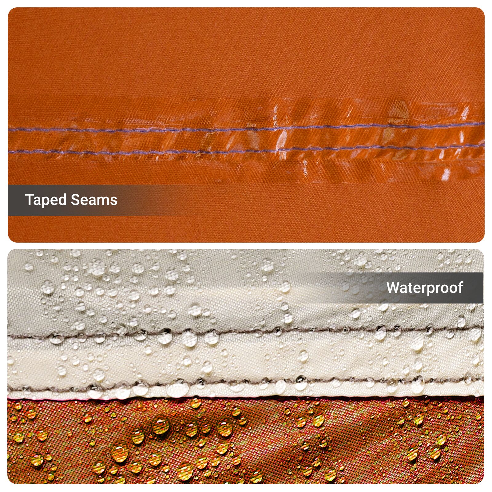 Kemping sátor ablakkal szürke és narancs 12 fős vízálló