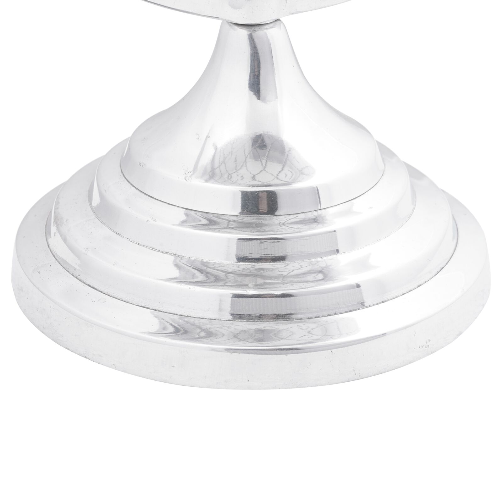 Gömb szobor ezüst 16,5x14x26 cm alumínium