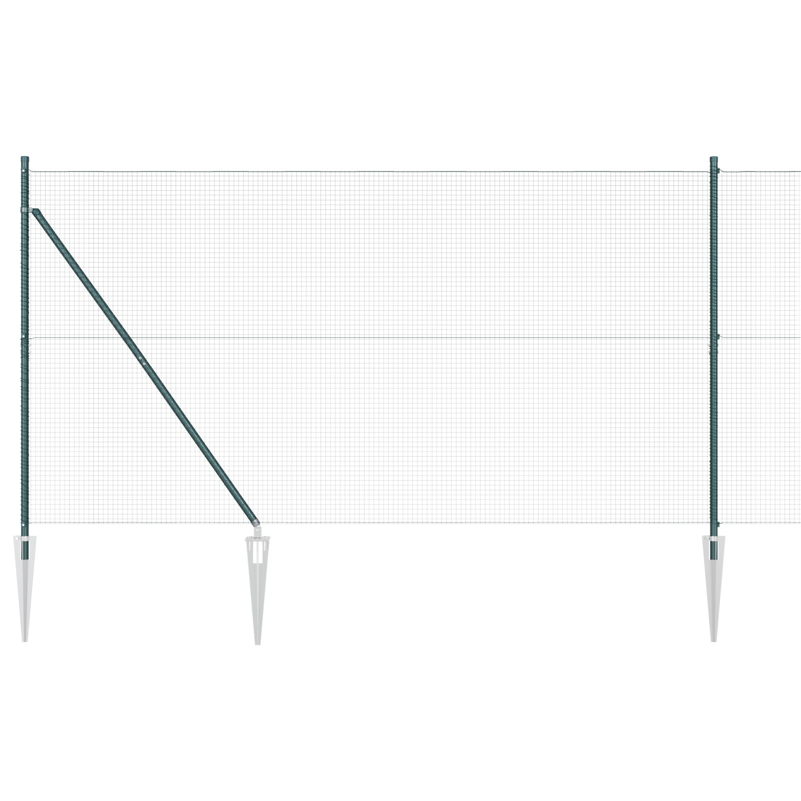 Hegesztett drótkerítés 13 cölöp zöld 1.4x25 m acél Hegesztett drótkerítés 13 cölöp zöld 1.4x25 m acél