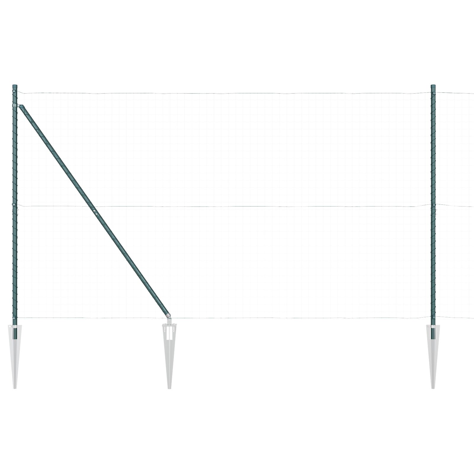 Fémkerítés oszlopok spike-kal 26 db ø32 mm 170 cm galvanizált acél