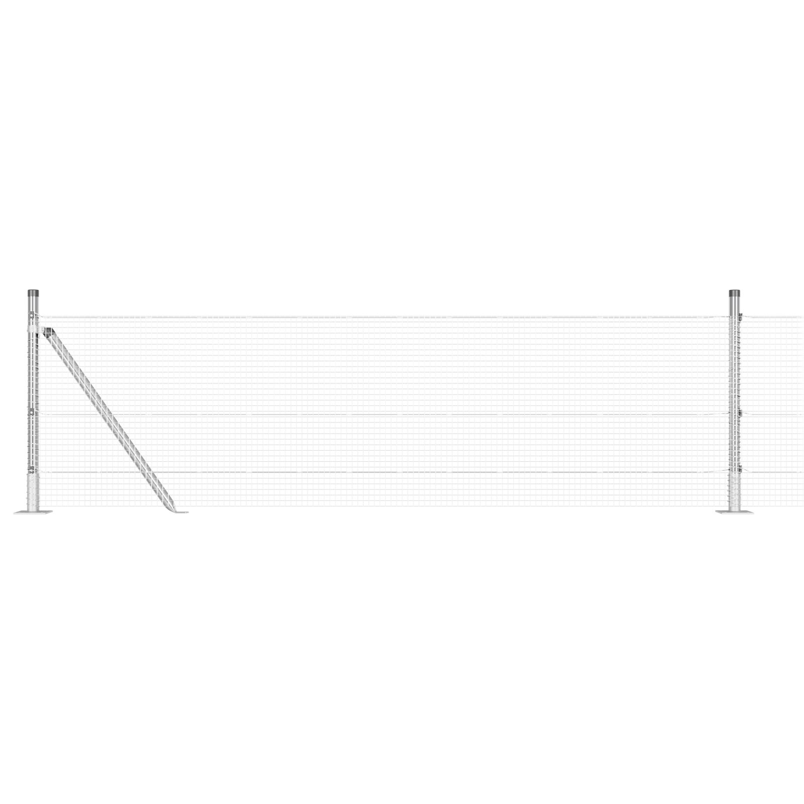 Horganyzott drótkerítés 13 flancos oszloppal 0.4x50 m