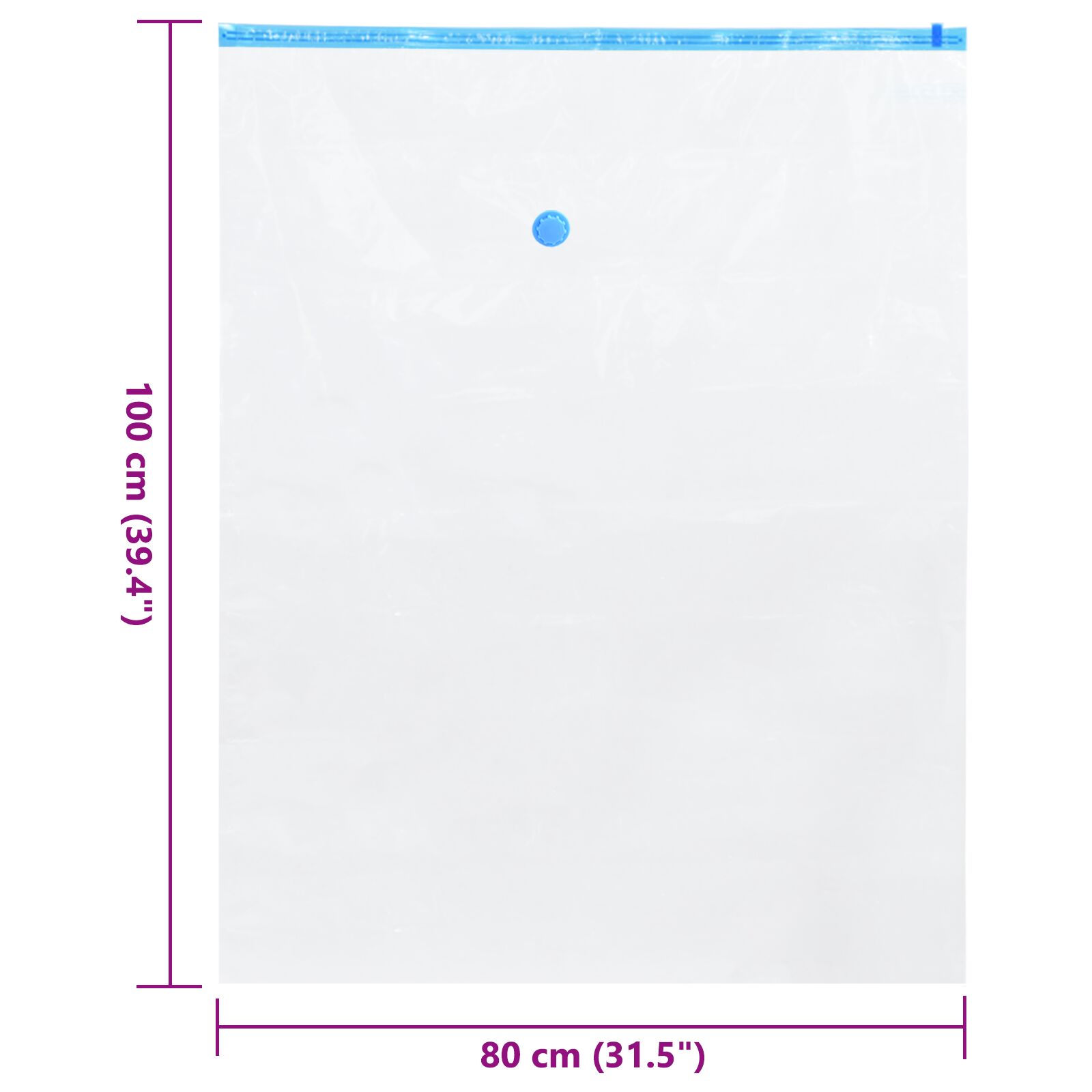 20 db vákuumos tároló zsák 100x80 cm