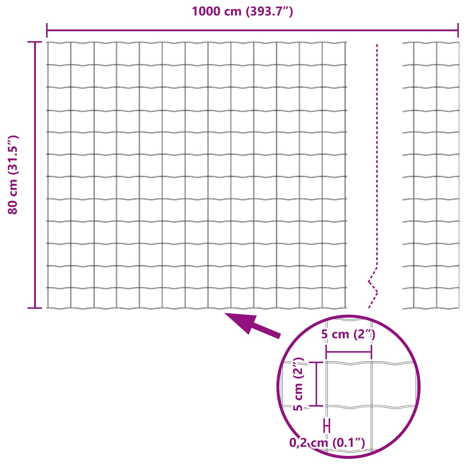Európai kerítés 5 u oszloppal zöld 0.8x10 m acél