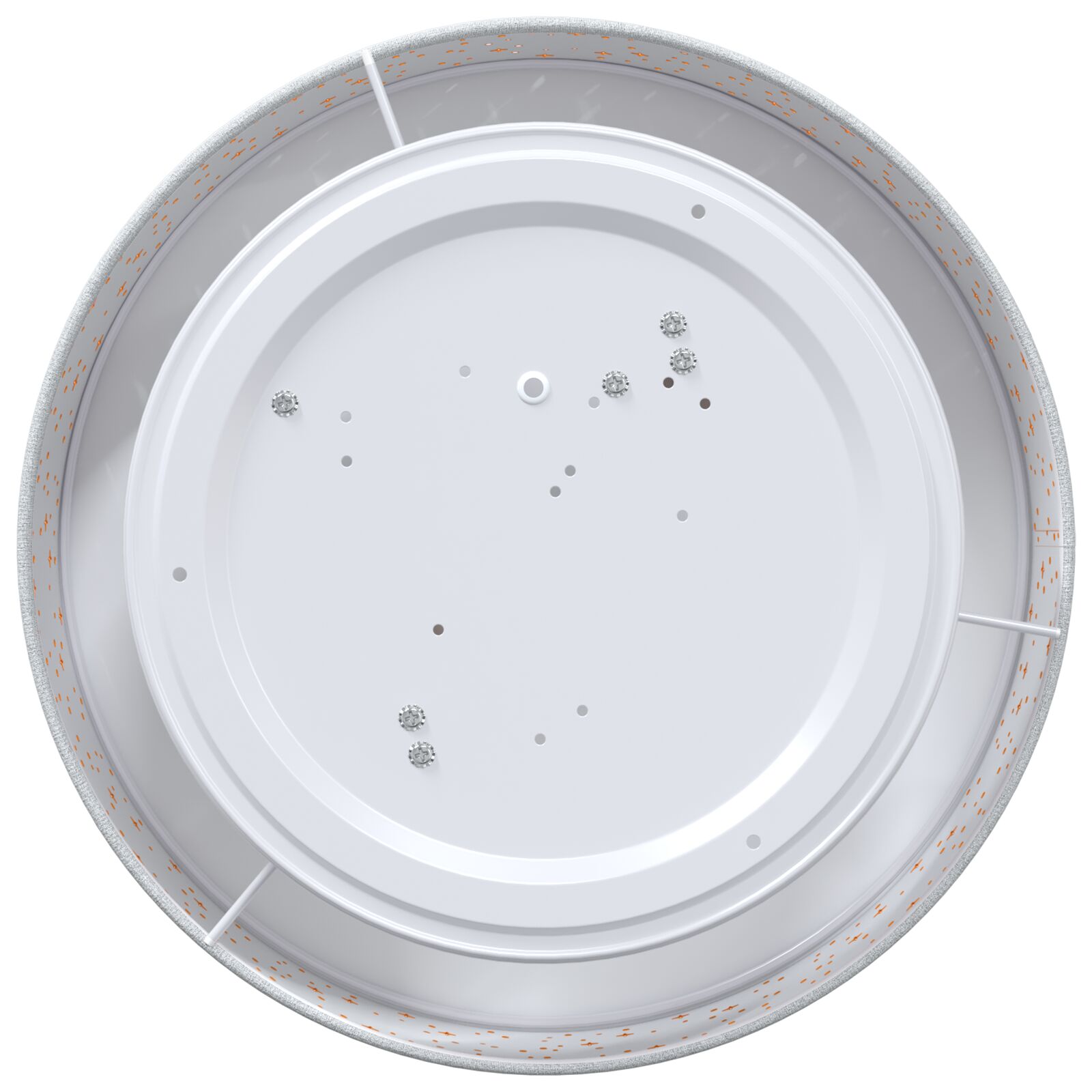 Csillagos lámpaernyővel rendelkező mennyezeti világítás szürke ø 38 cm szövet e27