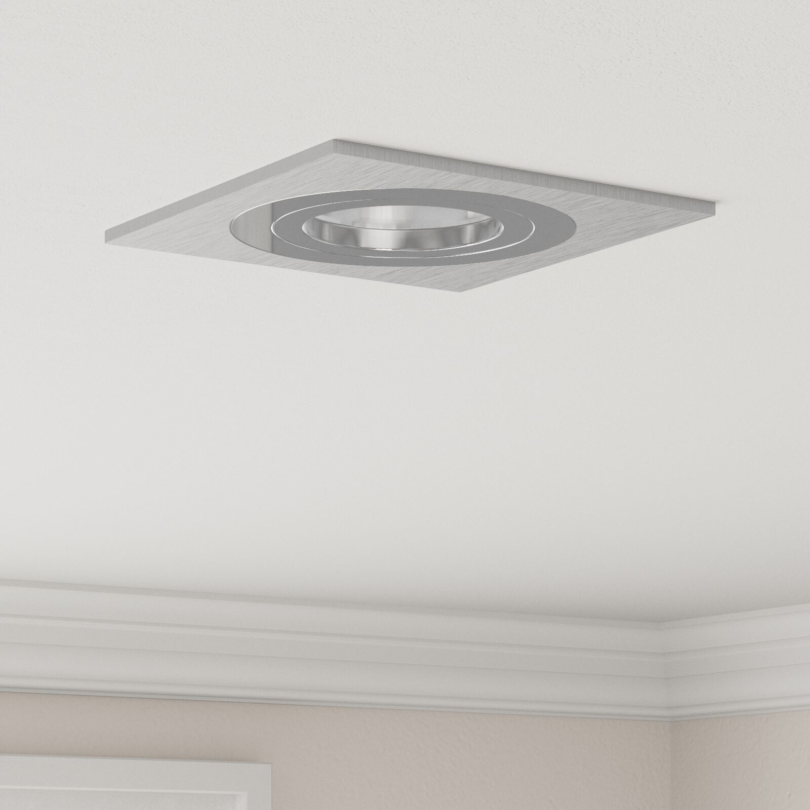 Beépített spotlámpák 12 db négyzet gu10 ezüst 91x91 mm