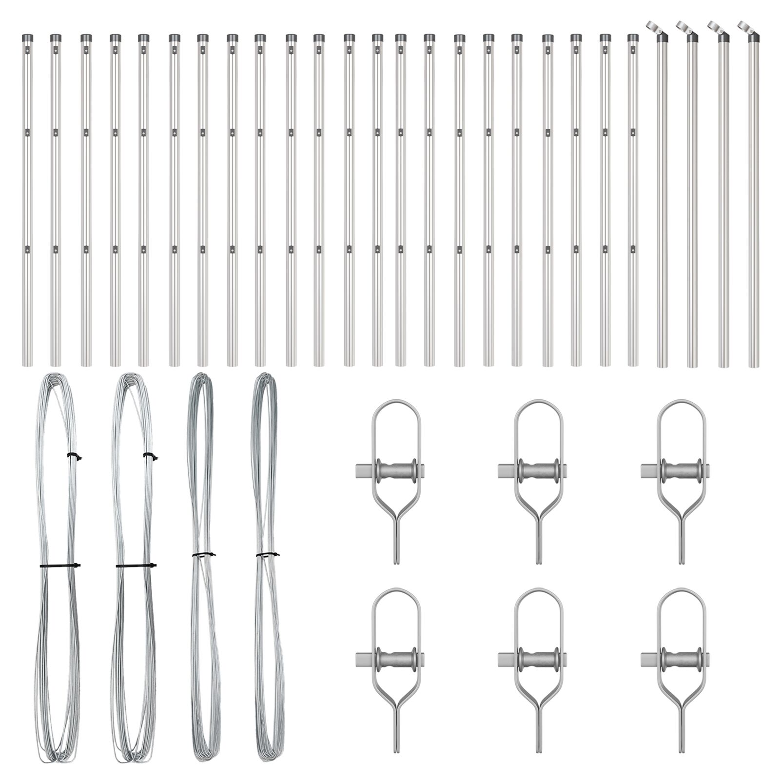 Kerítéselemek 26 db ø32 mm 80 cm horganyzott acél Kerítéselemek 26 db ø32 mm 80 cm horganyzott acél