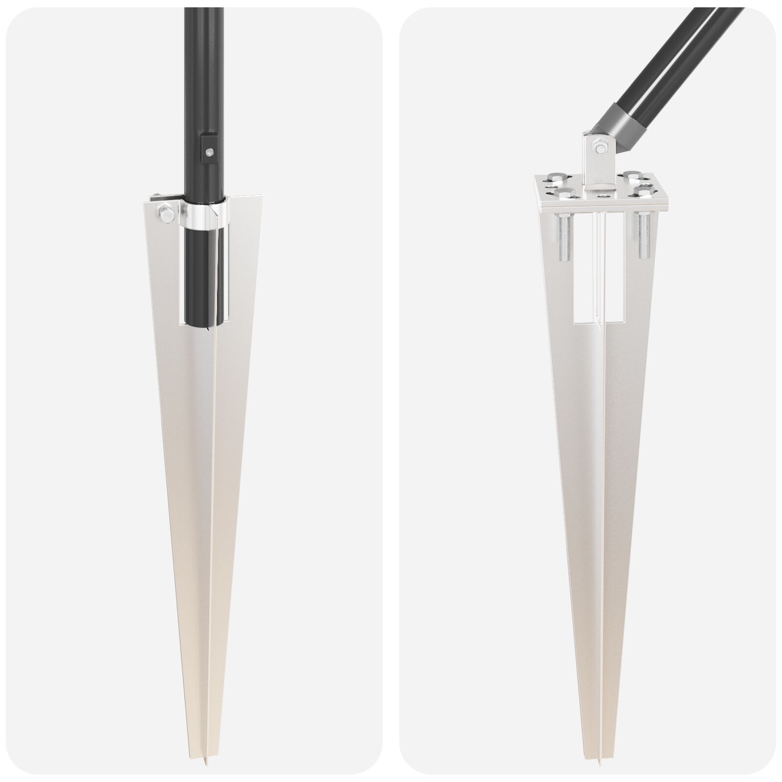 Fennsíkos oszlopok hegyekkel 52 db ø32 mm 160 cm galvanizált acél