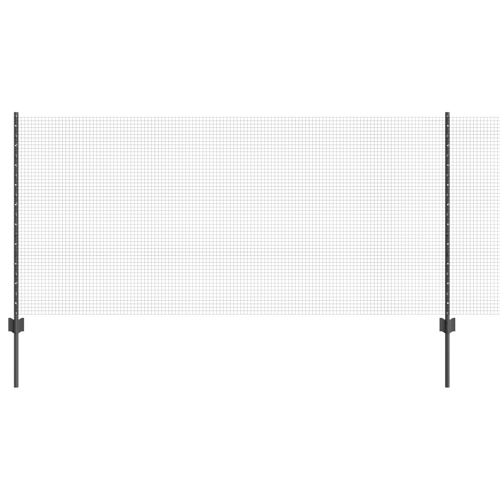 Csirkeháló kerítés szett 2 db szürke porszórt acél 25 x 1 m