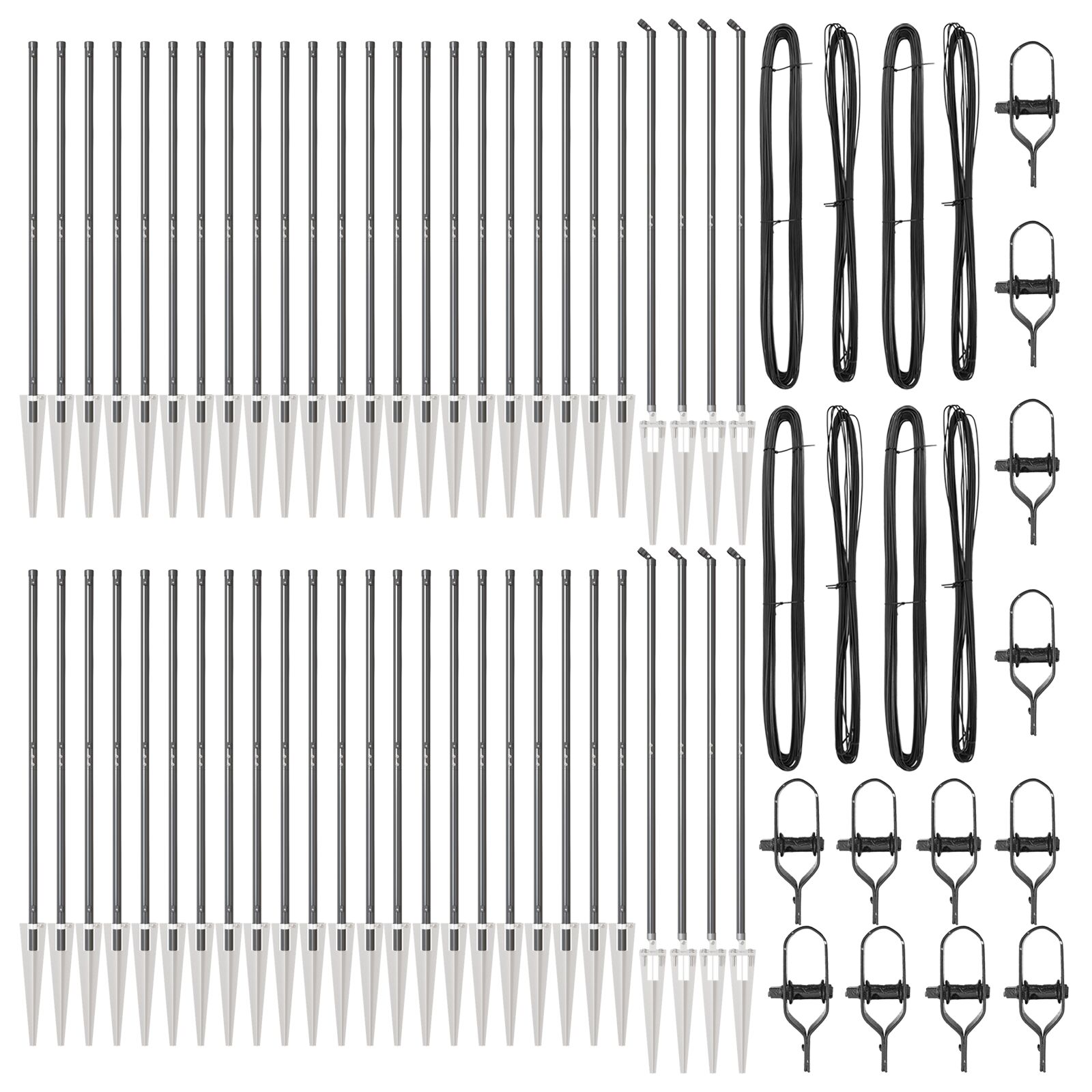 Fennsíkos oszlopok hegyekkel 52 db ø32 mm 160 cm galvanizált acél