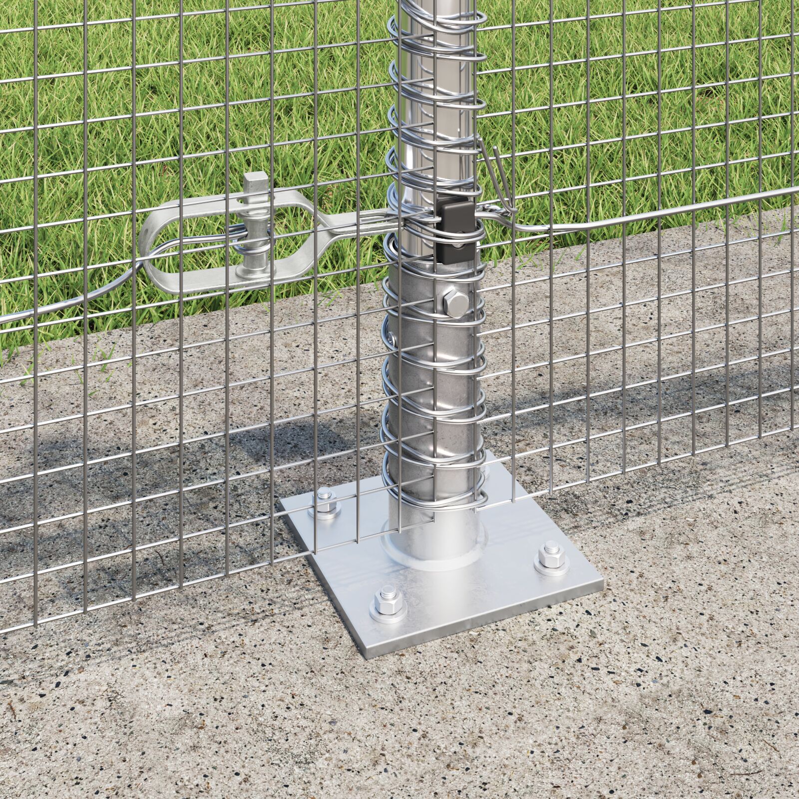 Horganyzott drótkerítés 13 flancos oszloppal 0.4x50 m