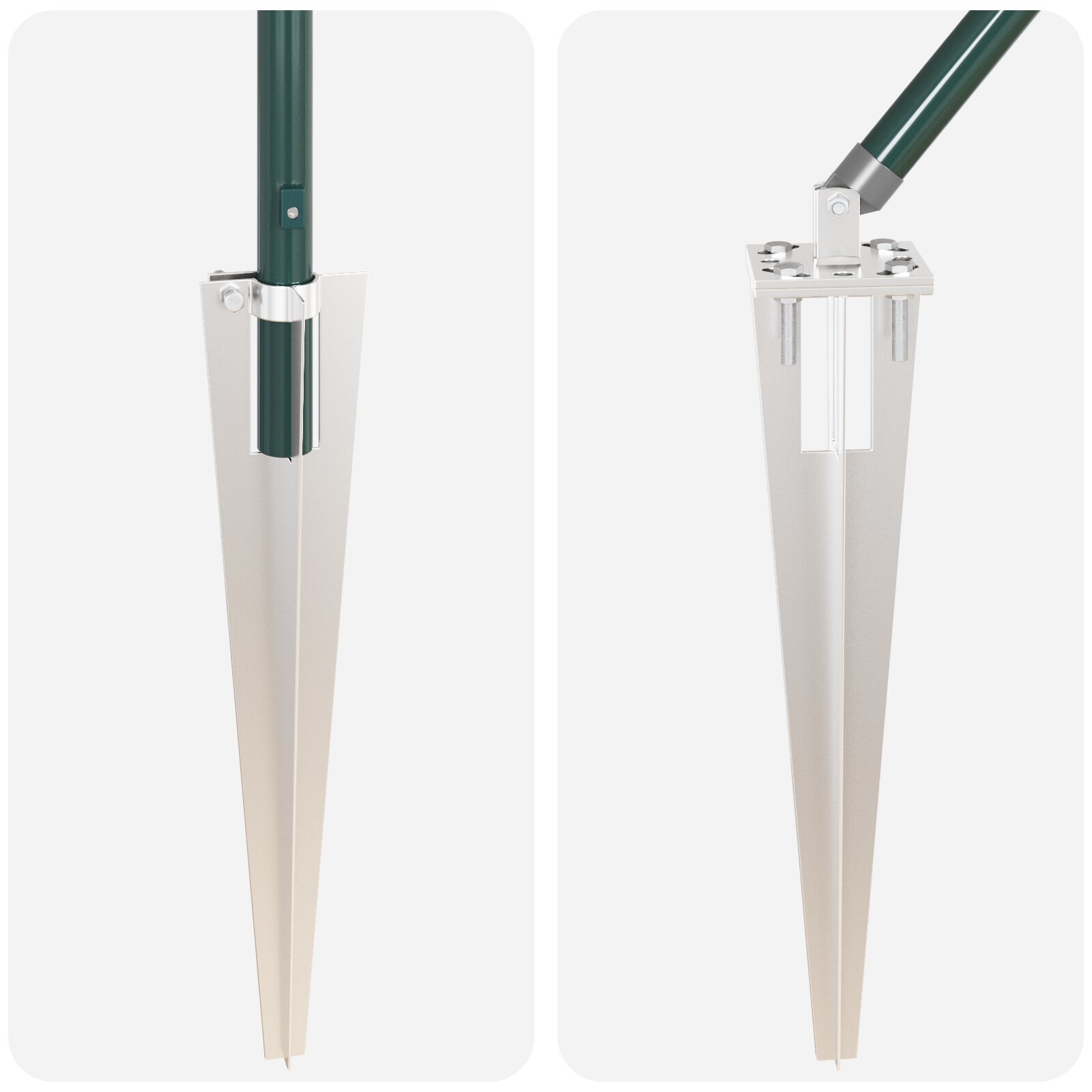 Fémkerítés oszlopok spike-kal 26 db ø32 mm 170 cm galvanizált acél