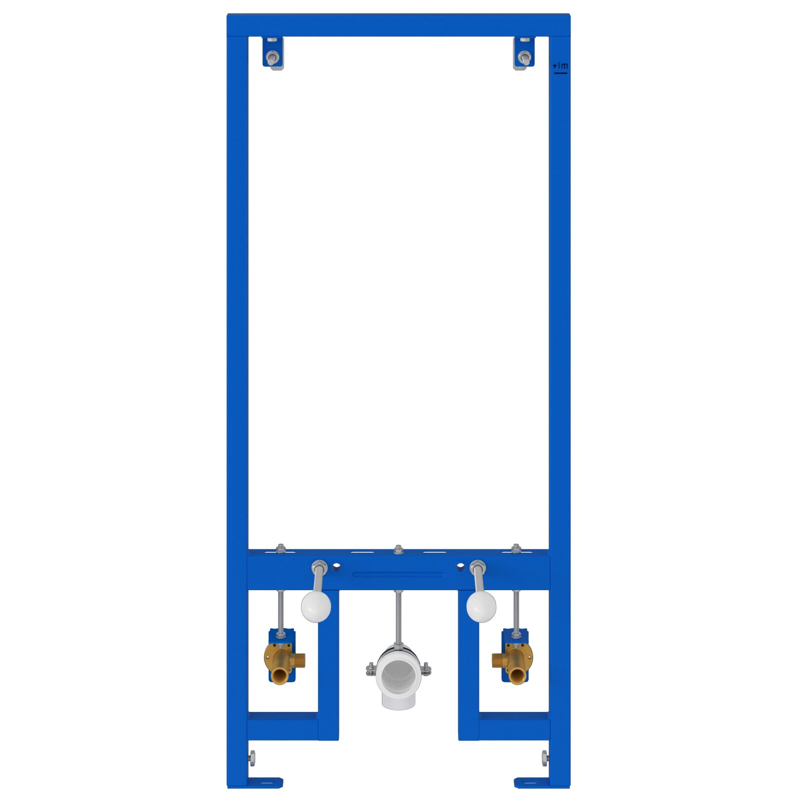 Fürdőszobai kiegészítő kivehető kék fém, műanyag 50 x 17.5 x 136 cm