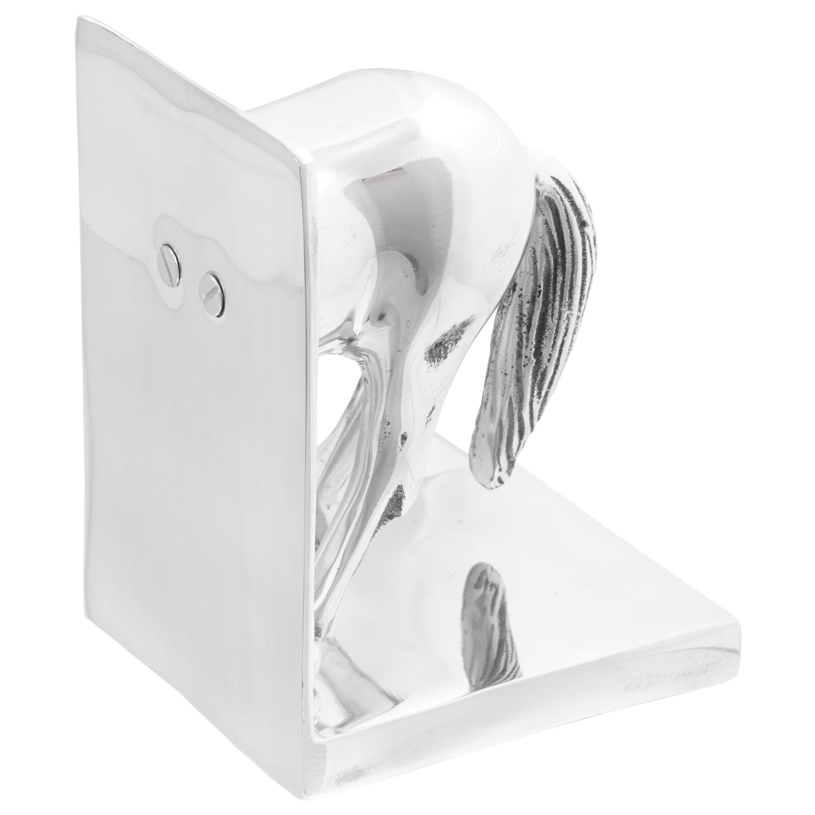 Könyvtámaszok 2 db ezüst 11x14x25 cm alumínium ló Könyvtámaszok 2 db ezüst 11x14x25 cm alumínium ló