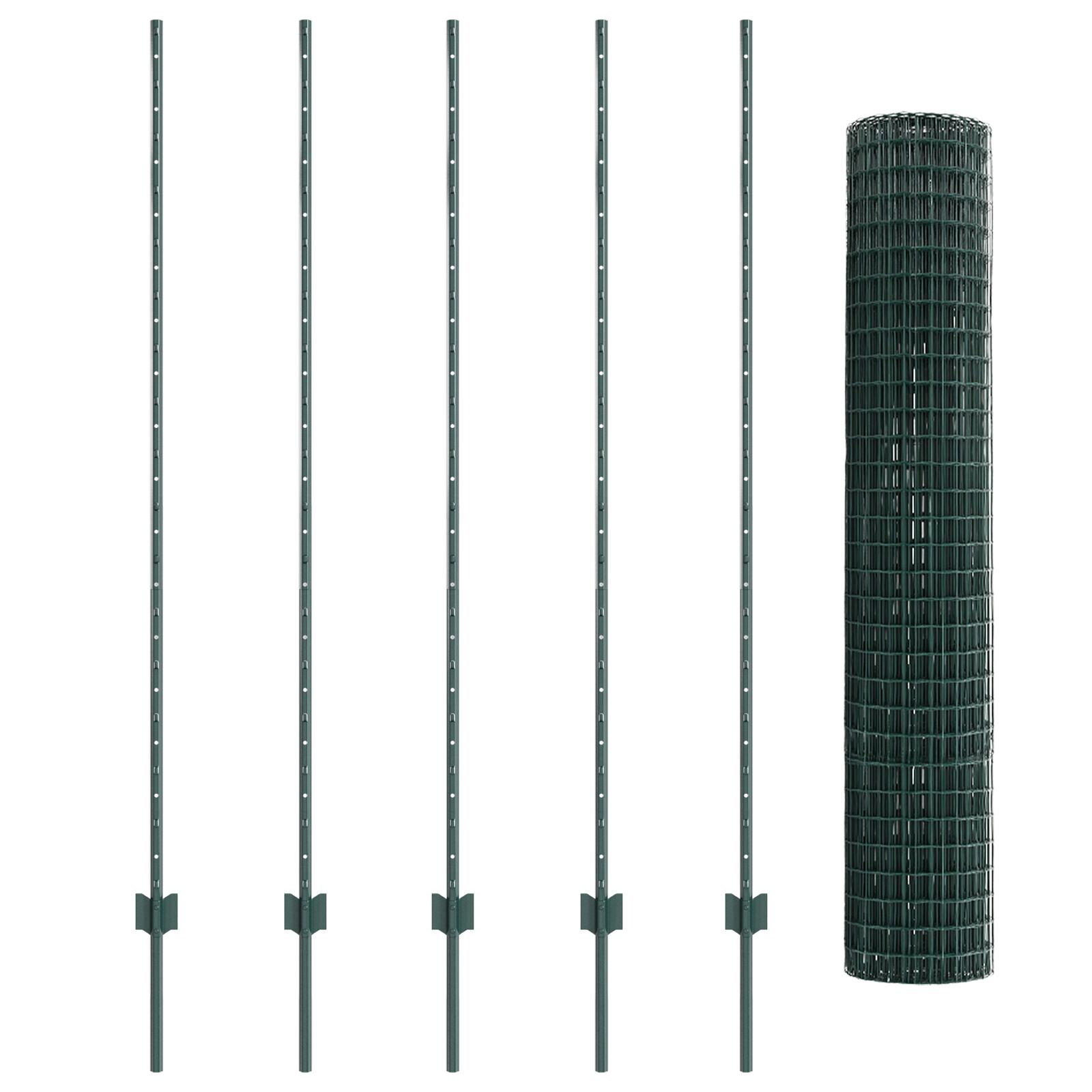 Euro kerítés szett 2 db zöld acél 10 x 1.6 m robosztus