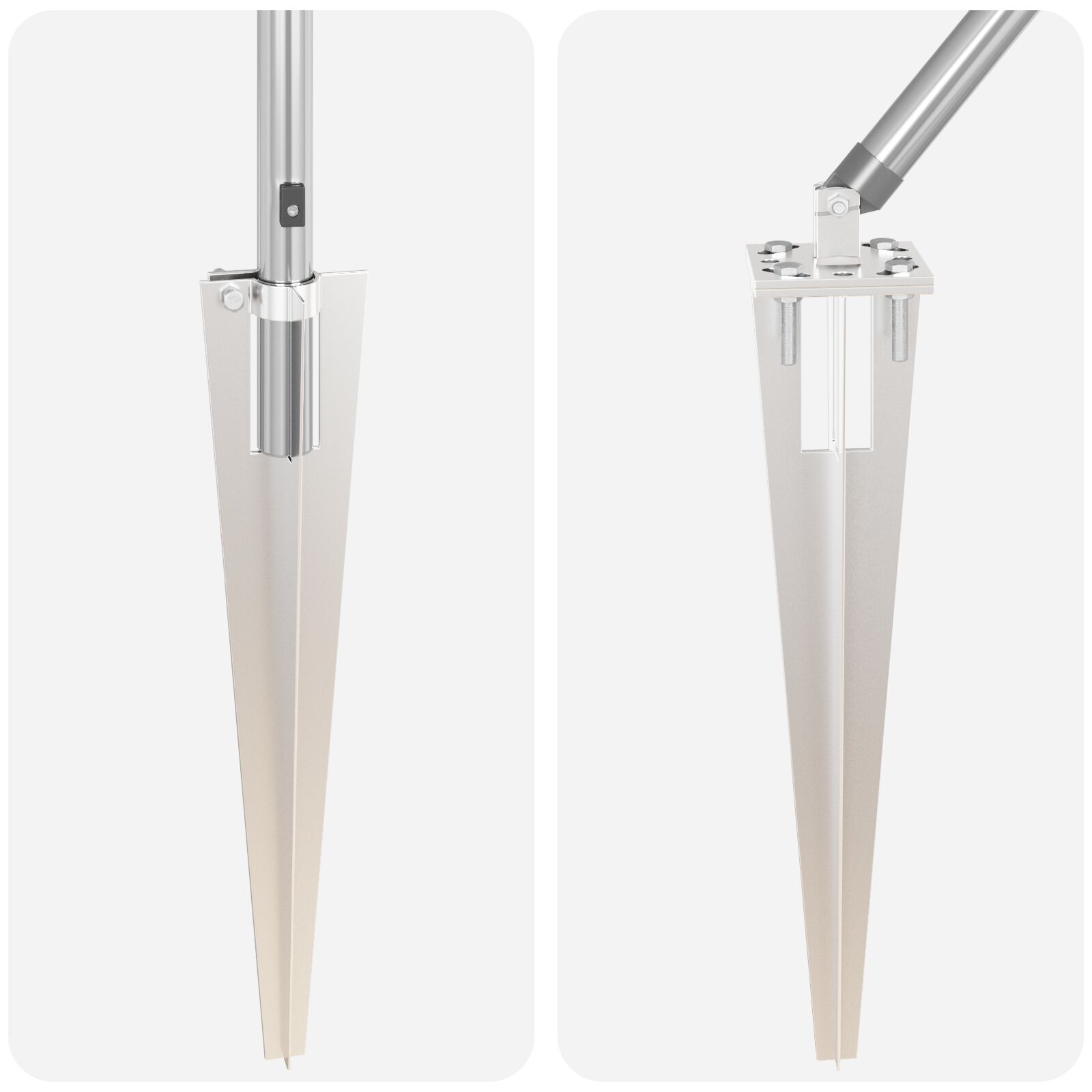 Fémoszlopok cövekekkel 26 db ø32 mm 170 cm galvanizált acél