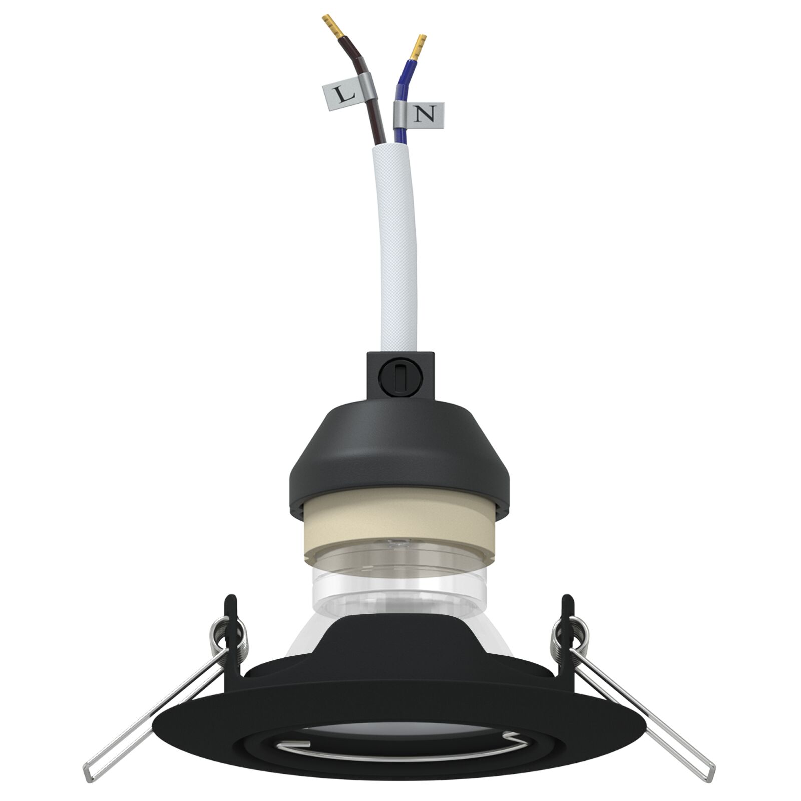 Lámpák 24 darabos szett fekete műanyag 9 cm modern