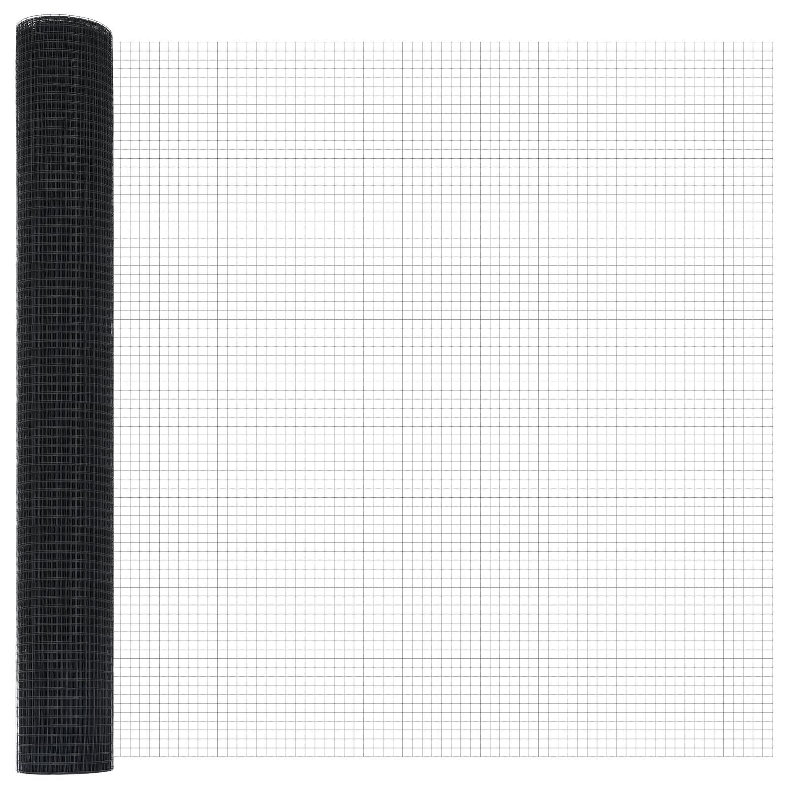 Csirkeháló kerítés készlet 2 darab szürke fém, pvc bevonatú drót