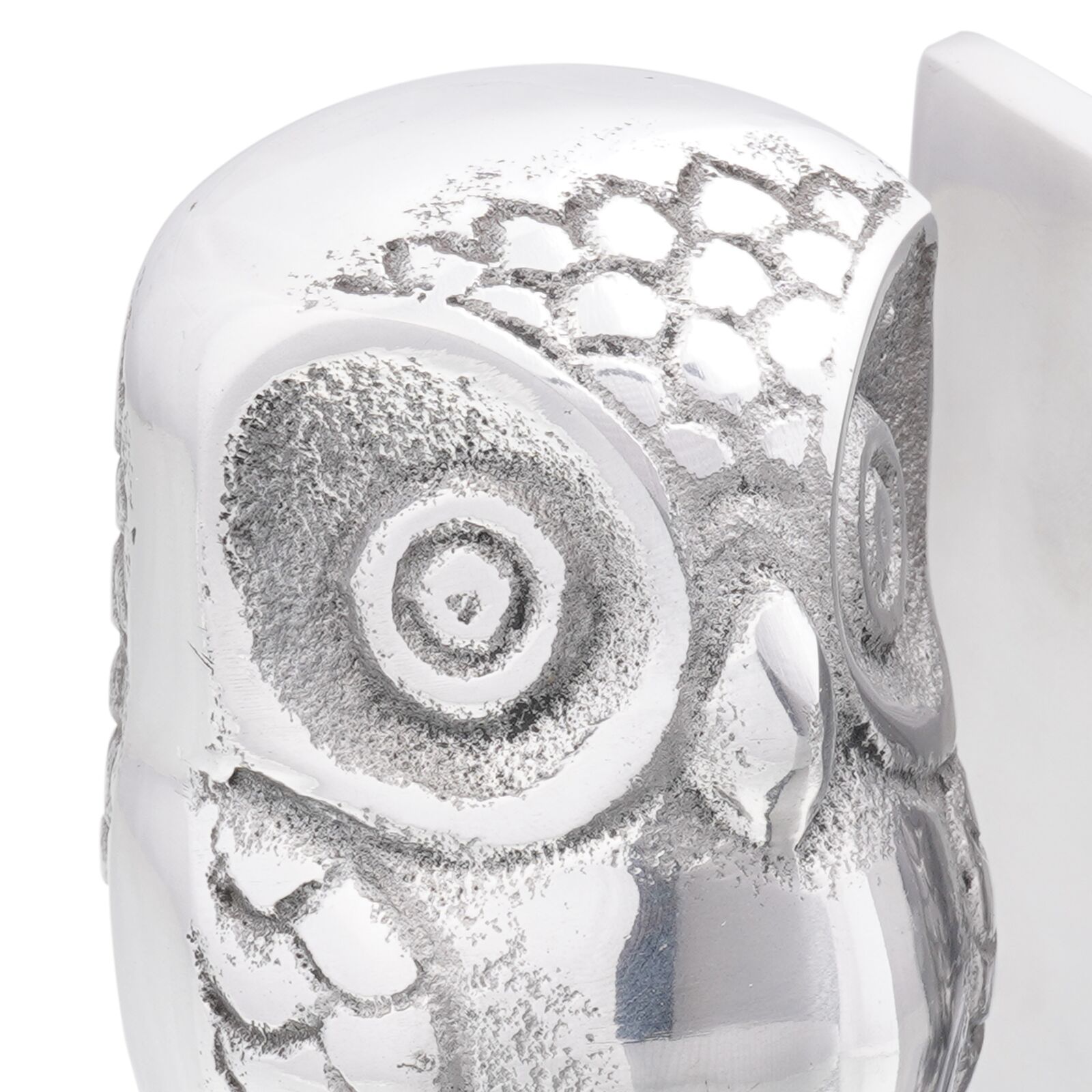 Könyvtámaszok 2 db ezüst 7x9x11 cm alumínium bagoly