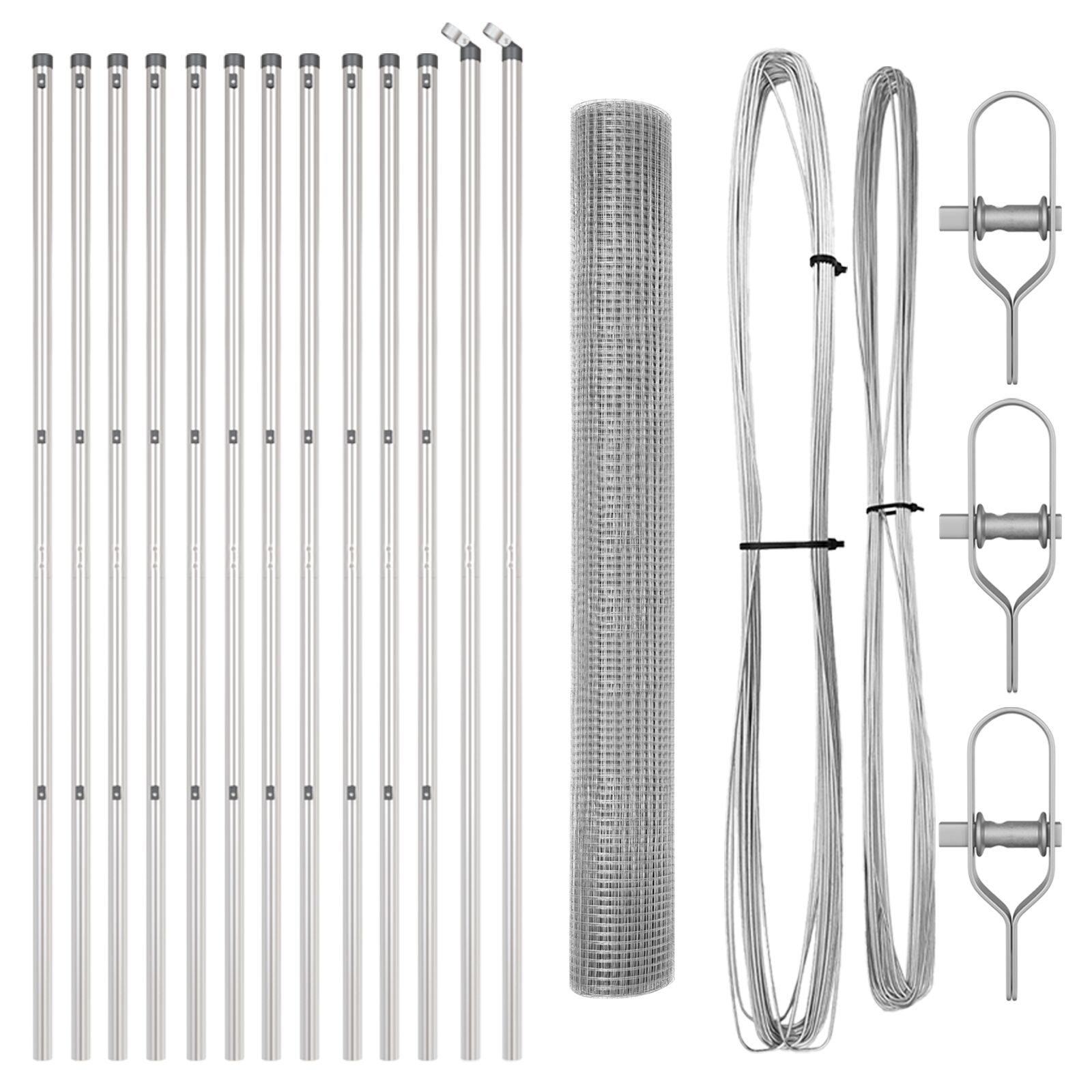 25 m kerítésoszlop készlet 2 db horganyzott acél